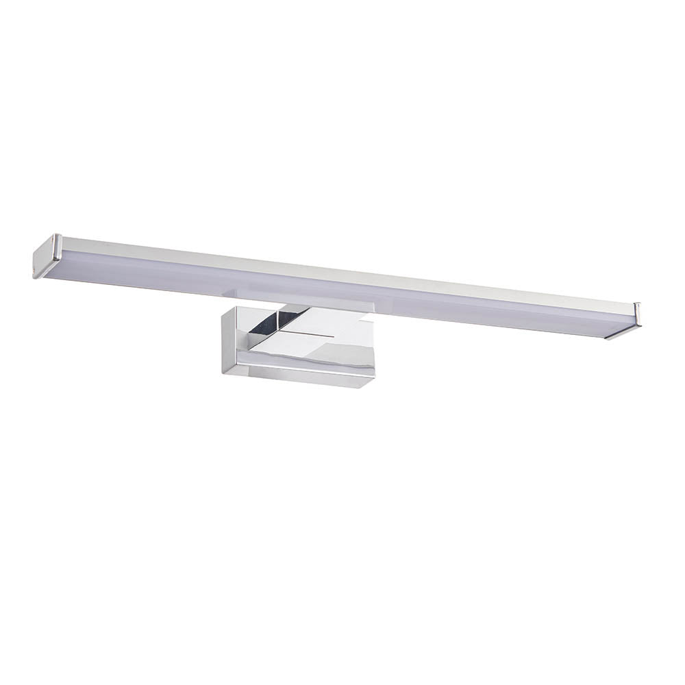 Endon Axis Single Light Wall Light - Chrome Effect & Frosted Plastic