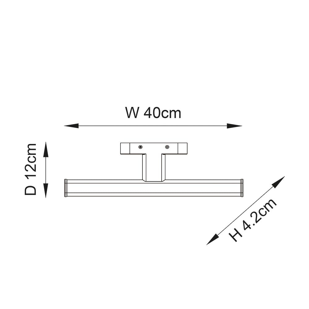 Endon Axis Single Light Wall Light - Chrome Effect & Frosted Plastic