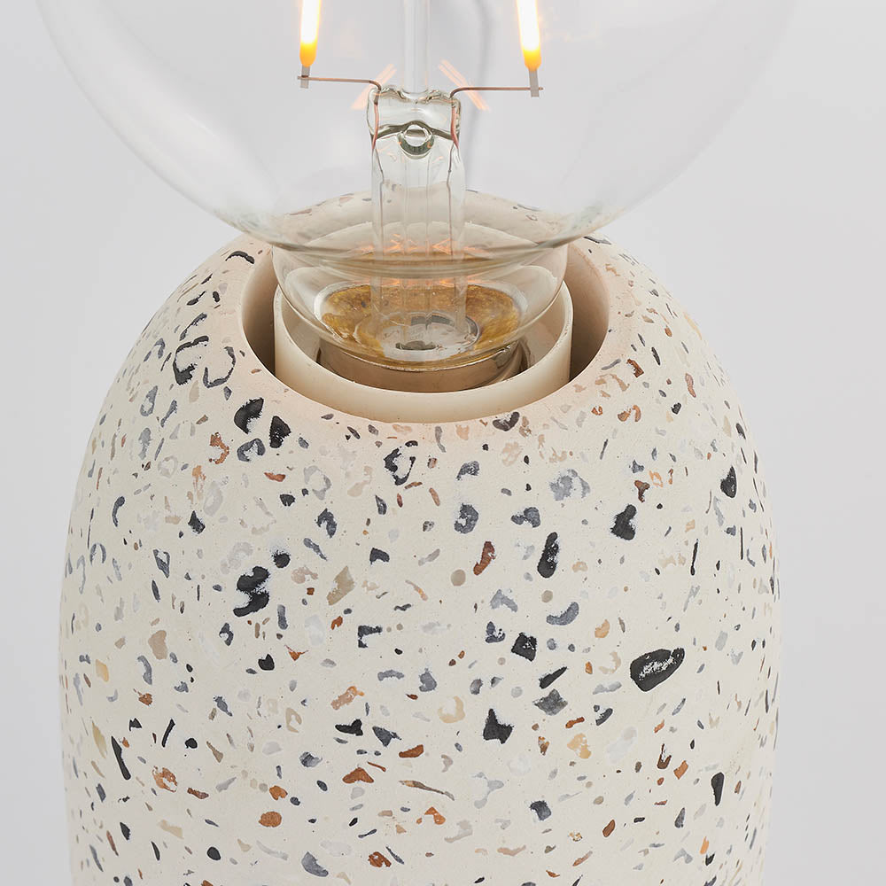 Endon Terrazzo Single Light Table Lamp - White Terrazzo
