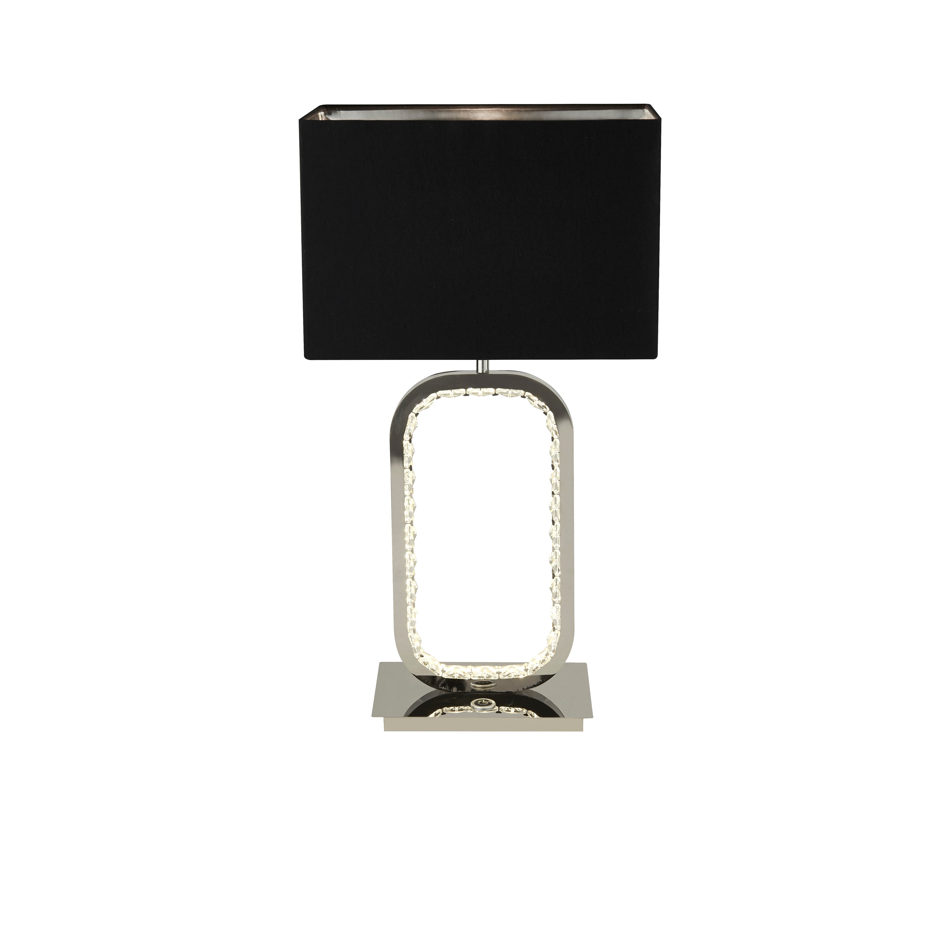 Searchlight Brunswick Table Lamp LED Base - Chrome & Crystal Glass