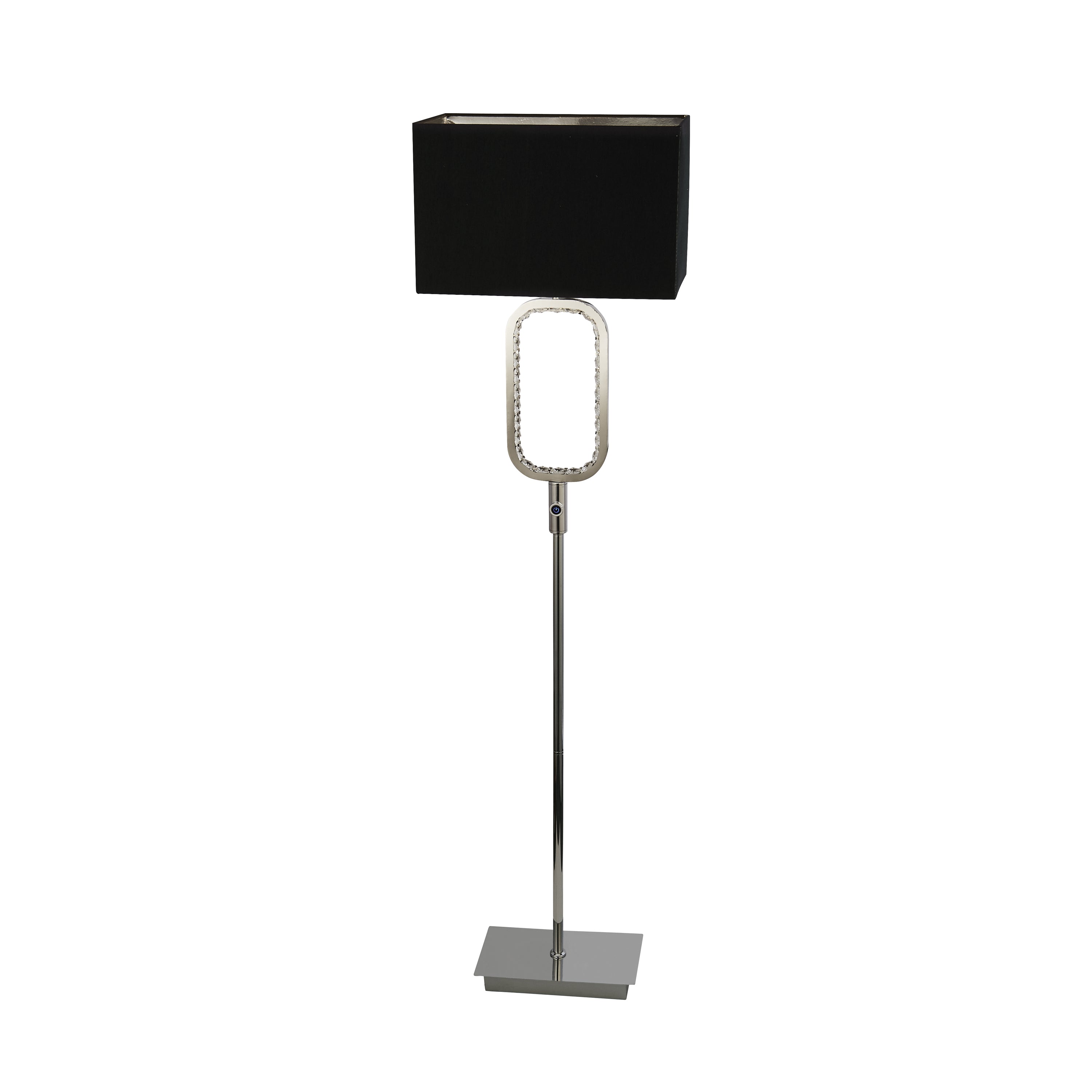 Searchlight Brunswick Floor Lamp LED Base - Chrome with Crystal Glass