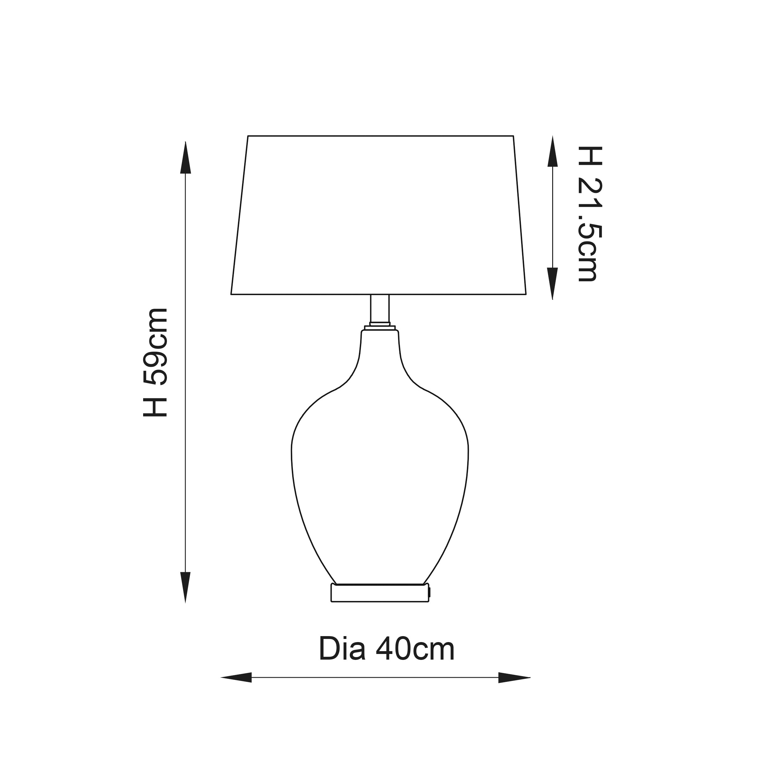 Endon Ilsa Single Light Table Lamp - Grey & Silver Black Painted Glass & Matt Nickel Plate