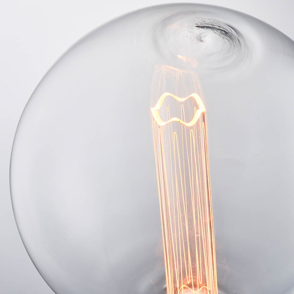 Endon Globe Single E27 LED 2.8W Bulb - 2000K - Non-Dimmable - Clear Glass
