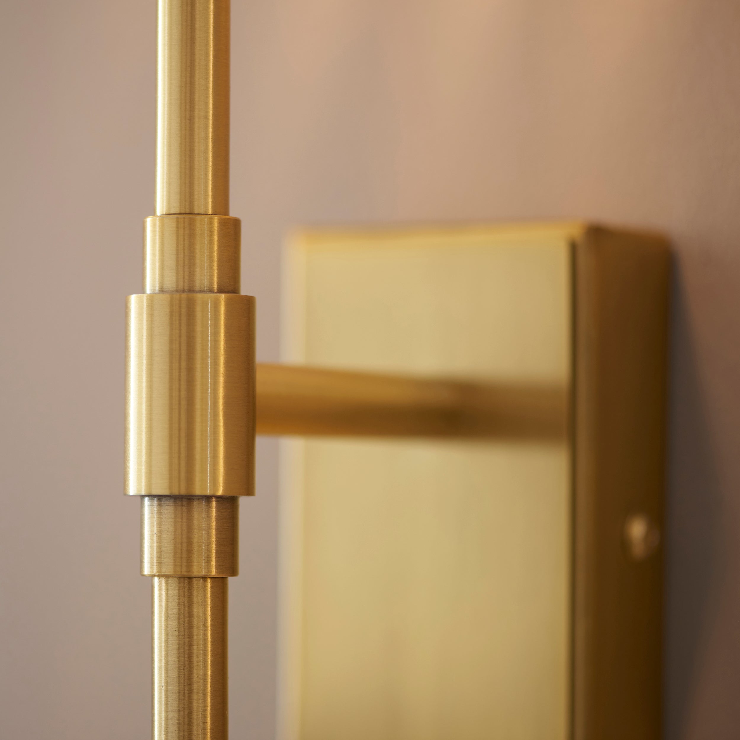 Utopia Atomic 2 Light Wall Light - Brushed Aged Brass & Twisted Clear Glass