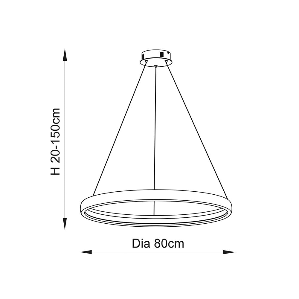 Endon Staten Single Light Pendant - Matt White Paint & White Silicone
