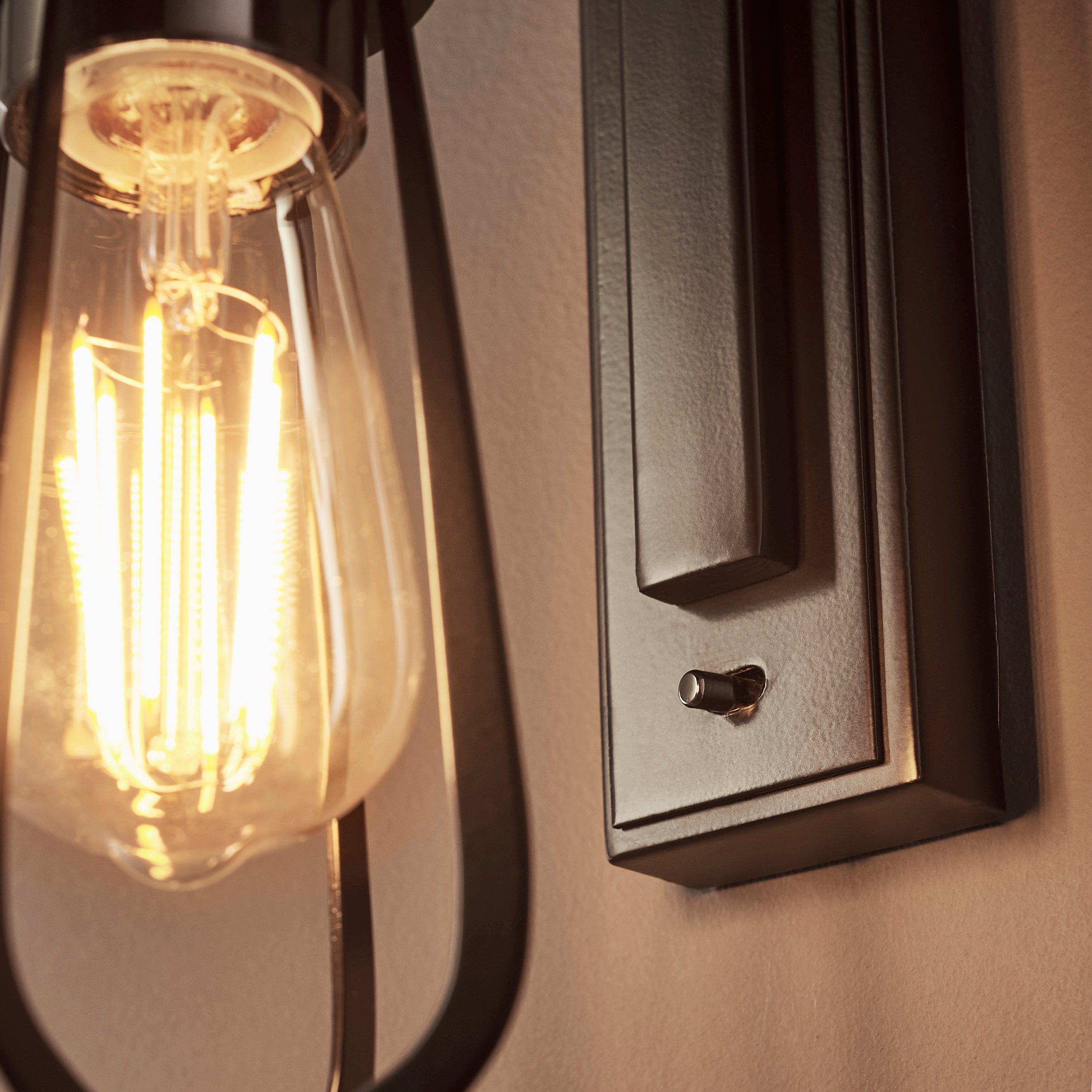 Endon Metallic Wall Light - Black Chrome