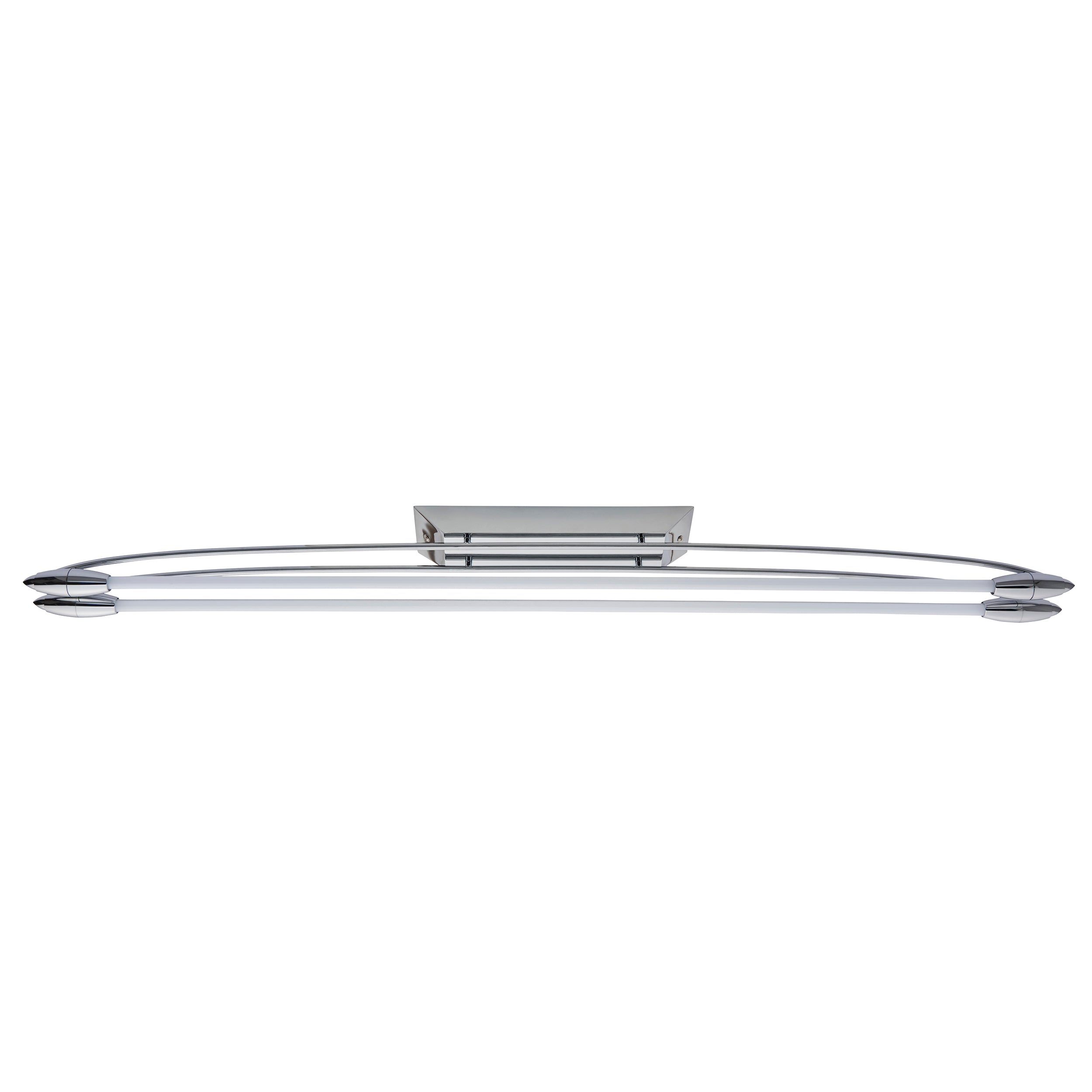 Endon Harper LED 2 Light Medium Flush Fitting - Chrome Plate & Opal Glass