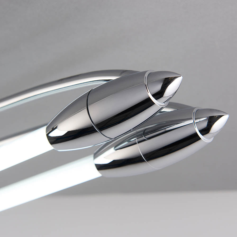 Endon Harper LED 2 Light Small Flush Fitting - Chrome Plate & Opal Glass