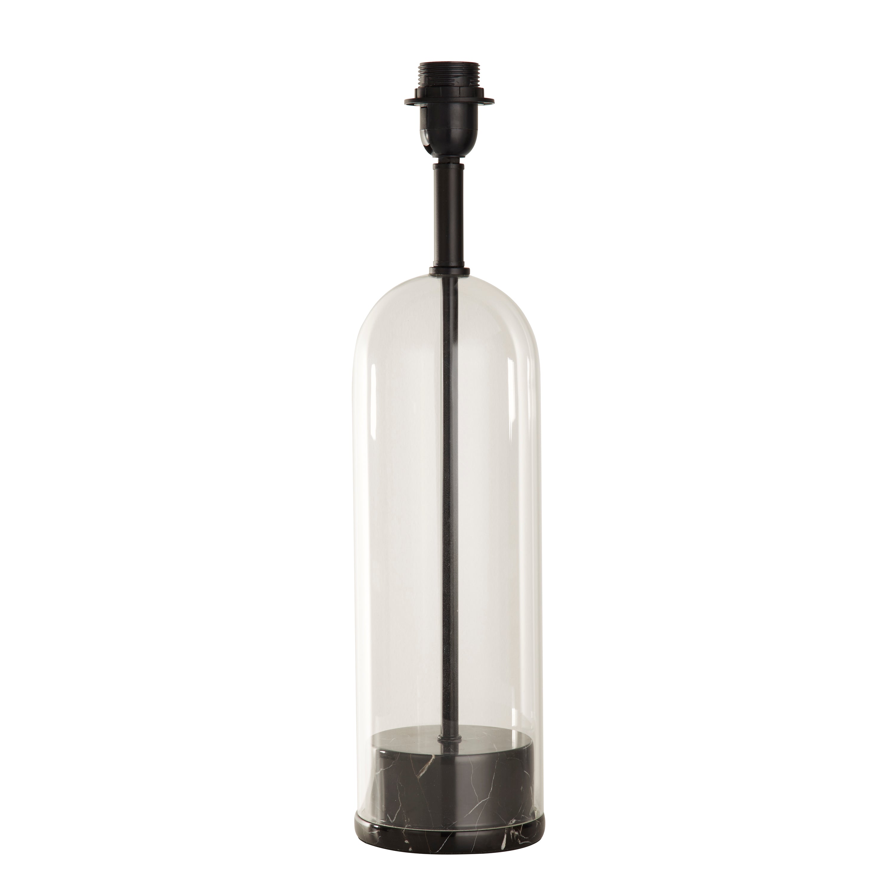 Searchlight Owen Table Lamp Base - Black, Marble & Glass - Base Only