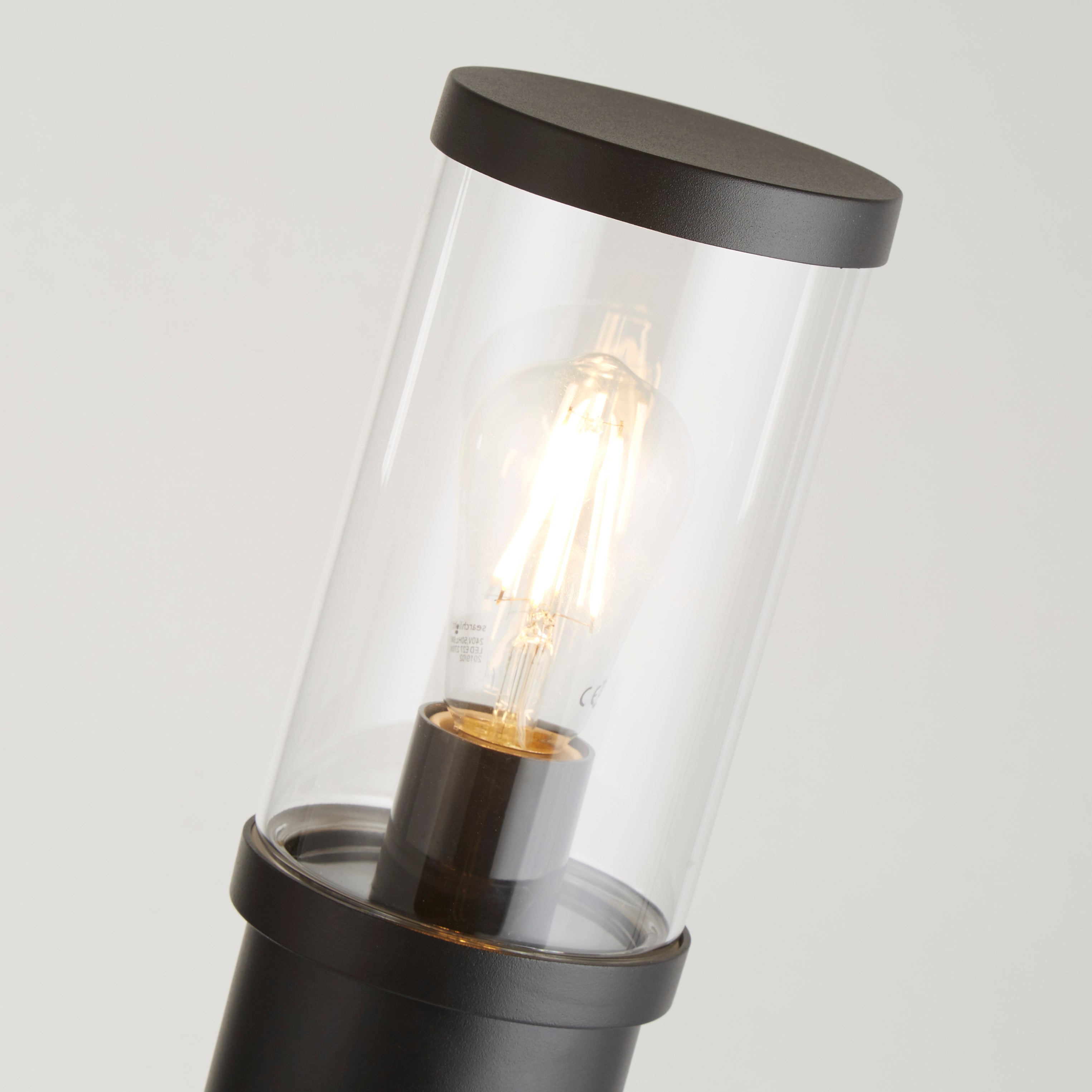 Searchlight Bagnall 730mm Outdoor Post - Black & Polycarbonate