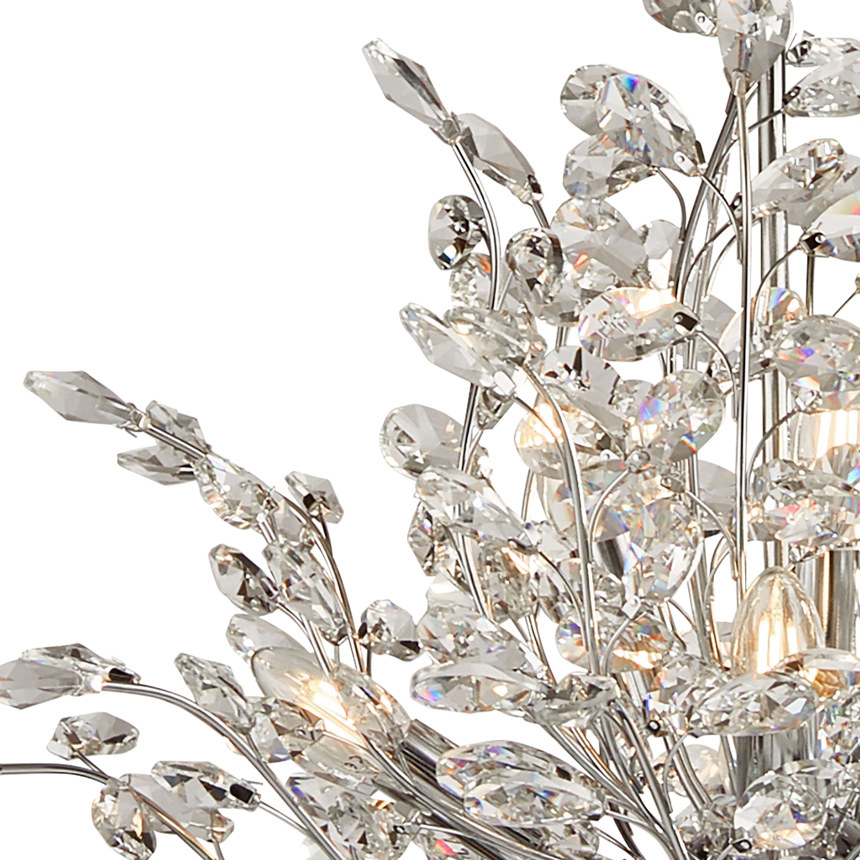 Searchlight Byford 7 Light Ceiling Pendant - Chrome & Crystal Glass