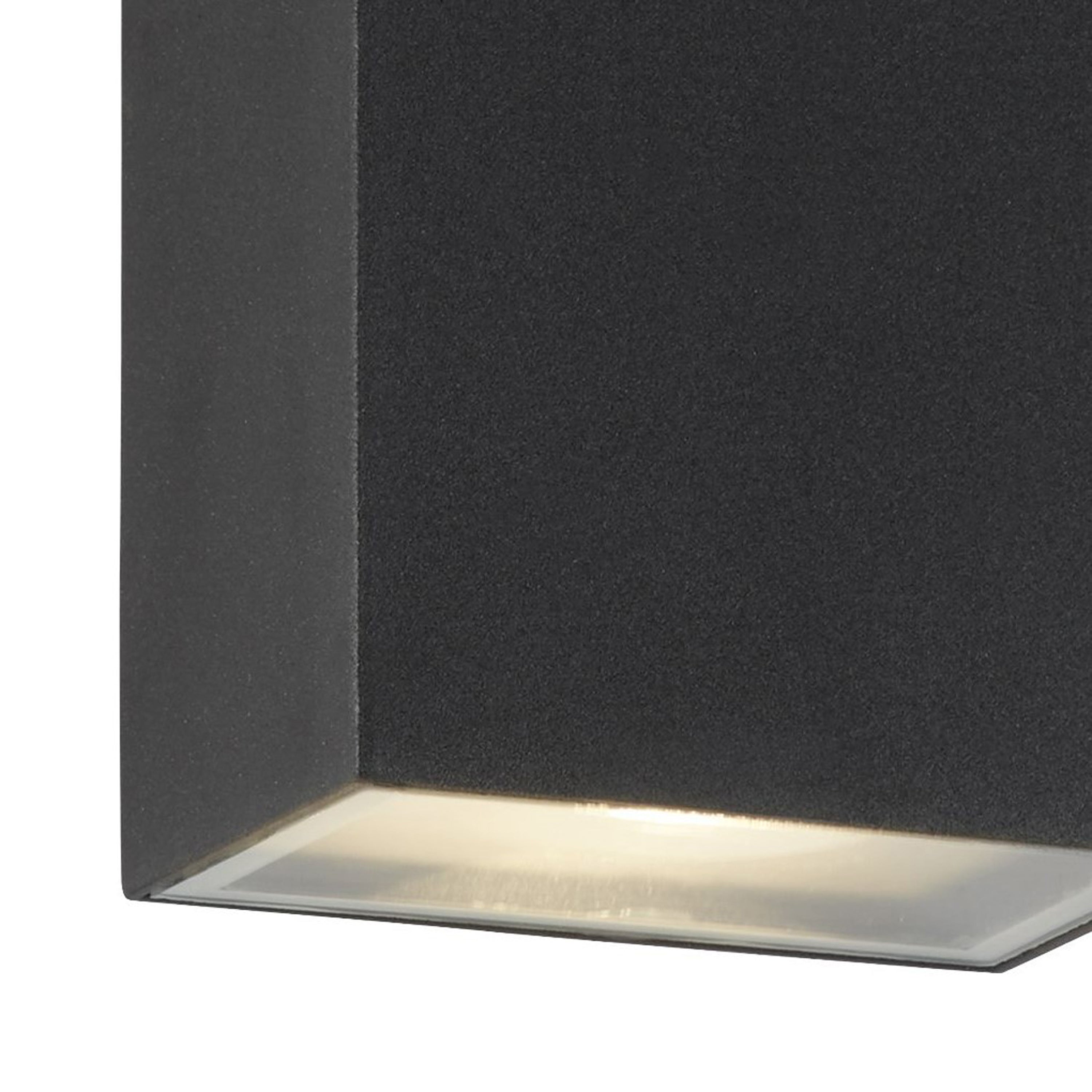 Searchlight Solway LED Outdoor Up/DownWall Light - Black Aluminium - IP44
