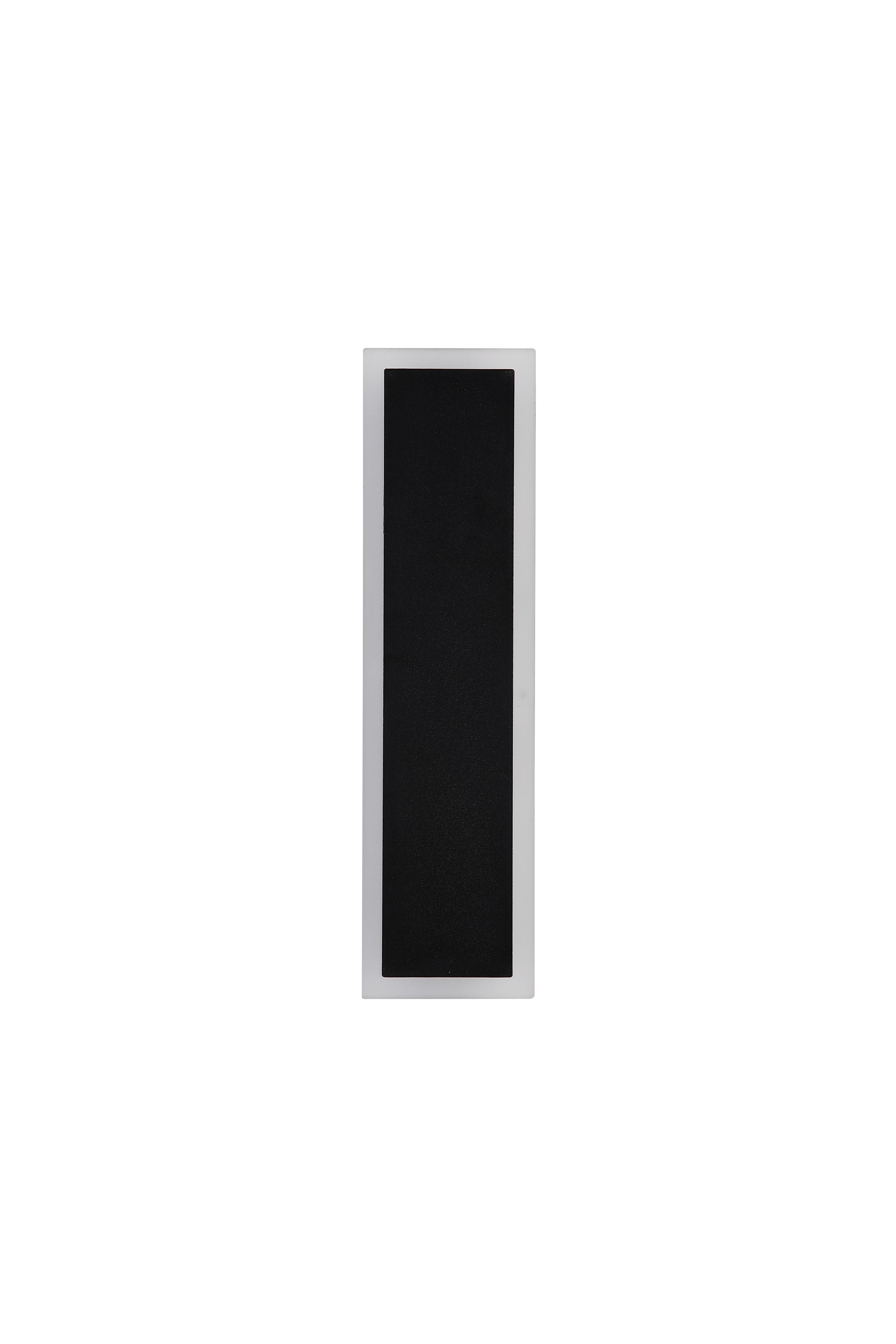 Searchlight Bordo II Square LED Outdoor Wall Light, 300mm, shown switched on with the acrylic edge glowing
