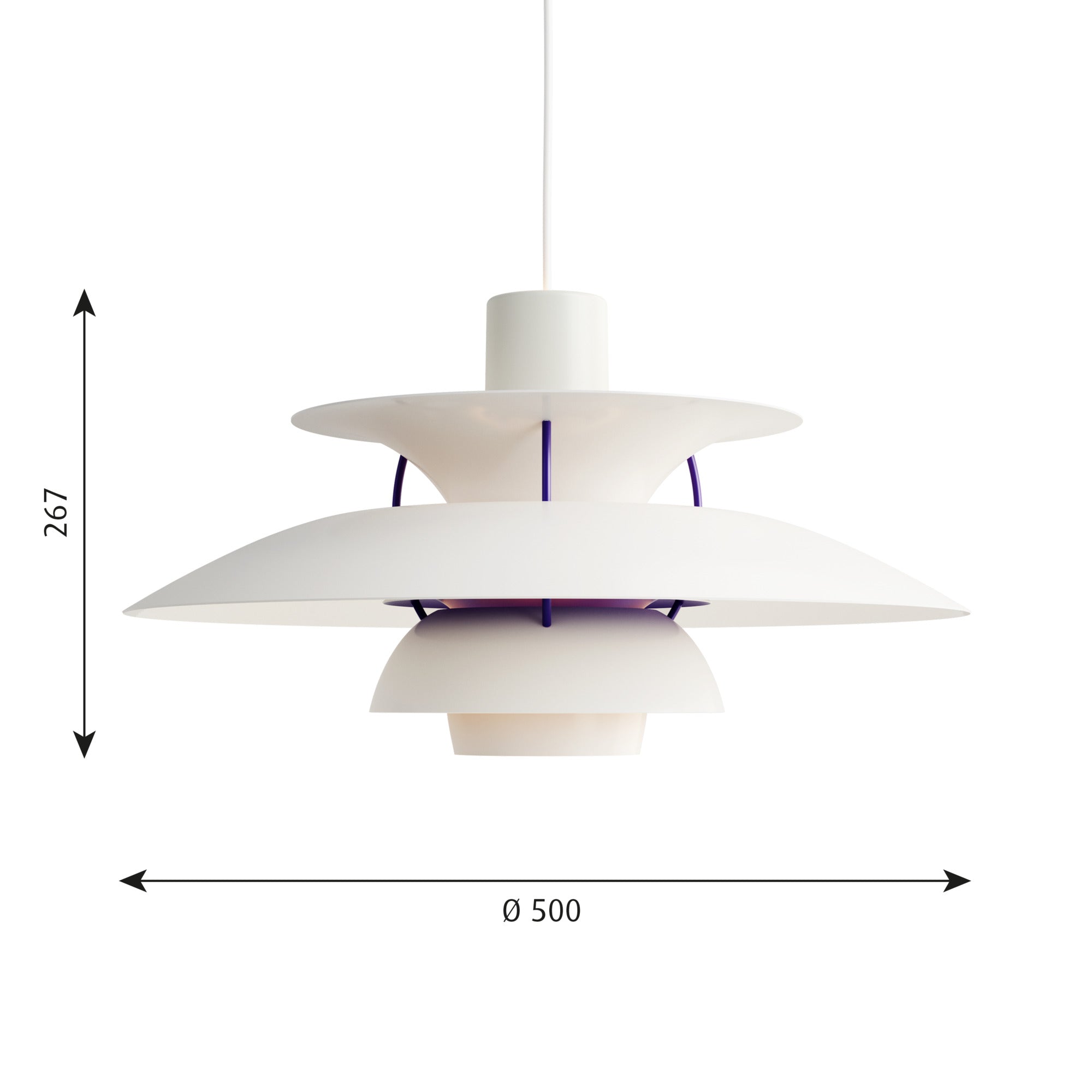 Louis Poulsen PH 5 Pendant Light - White Collection