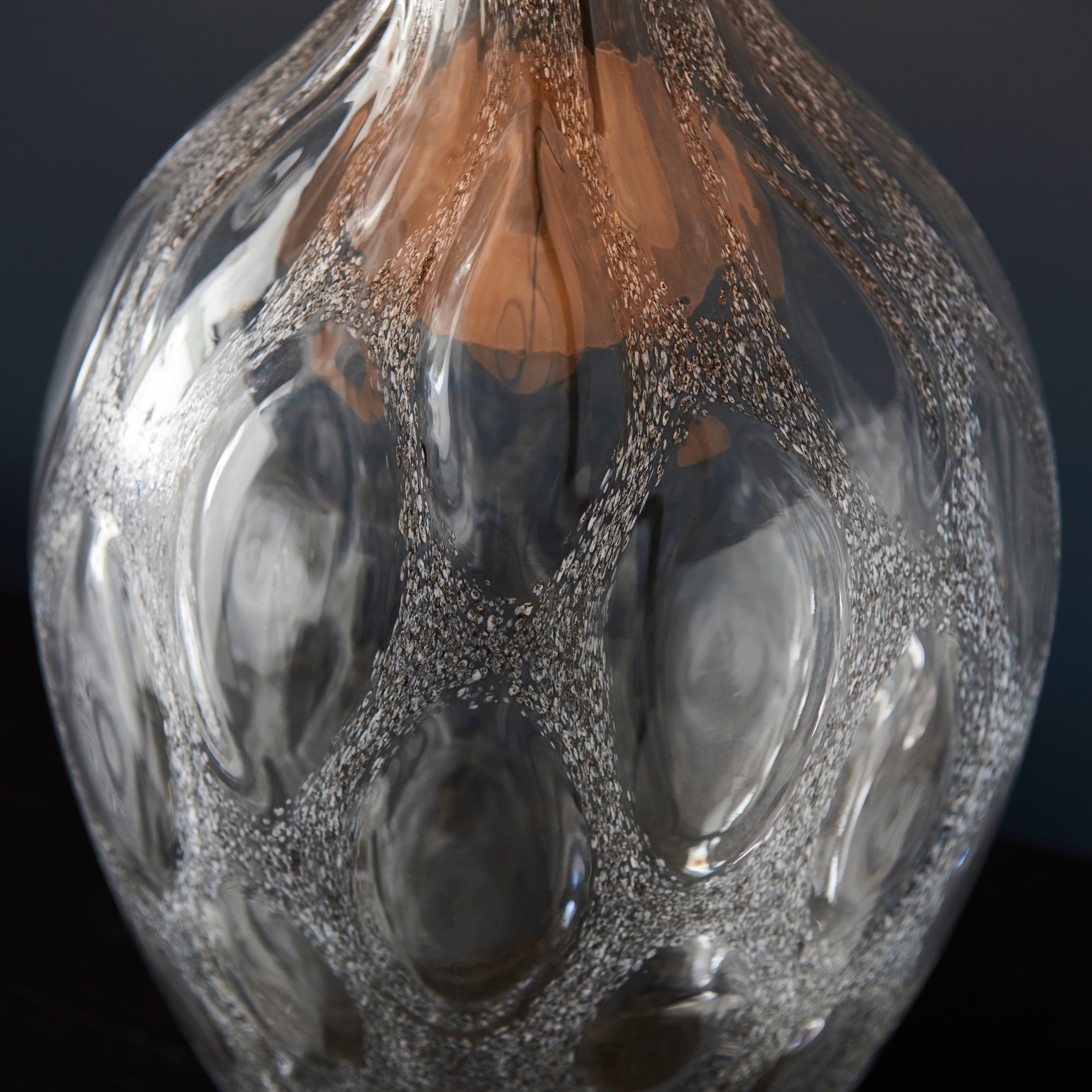 Endon Hurley Table Lamp - Charcoal Glass - Base Only - 51cm Tall