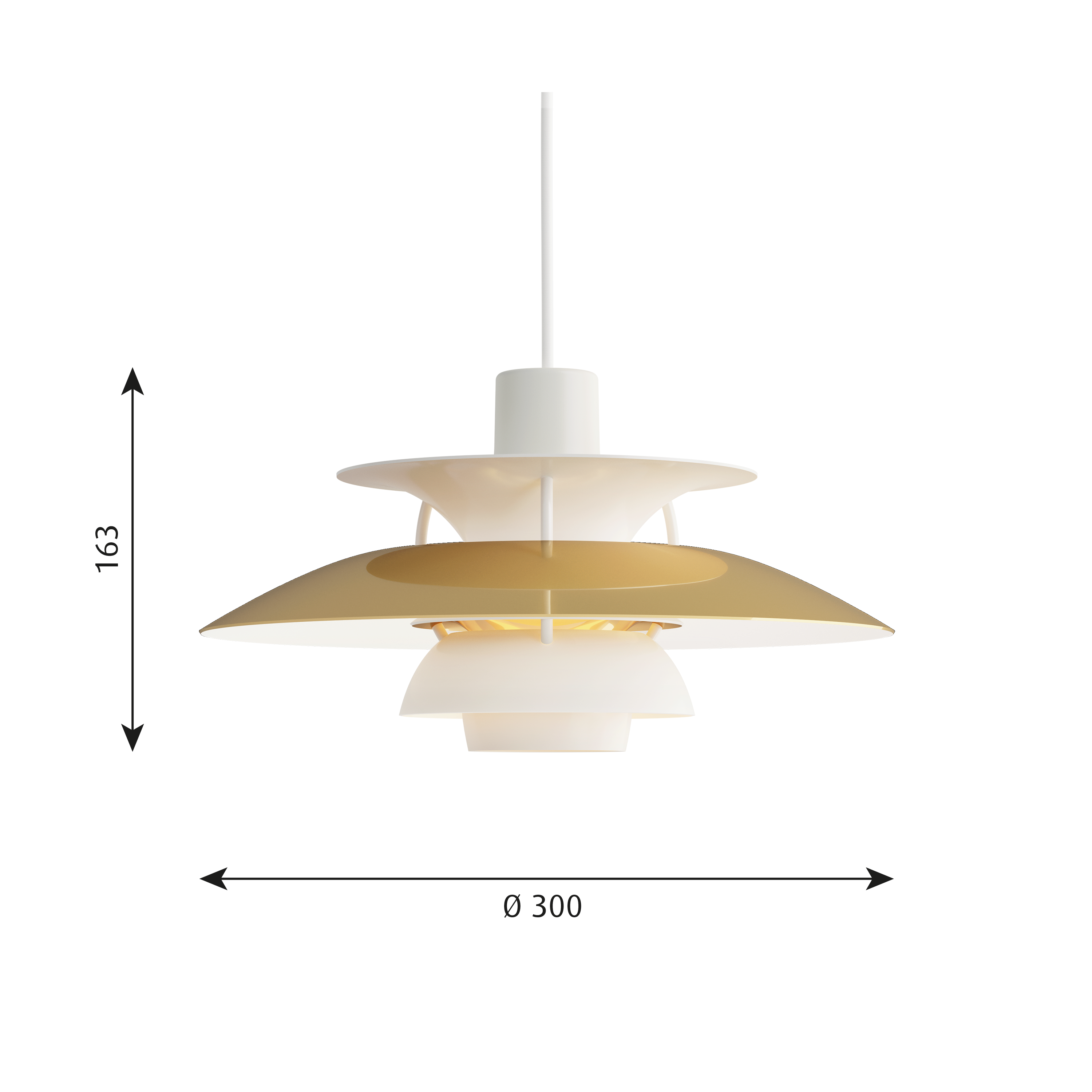 Louis Poulsen PH 5 Mini Pendant Light - Metallic Collection