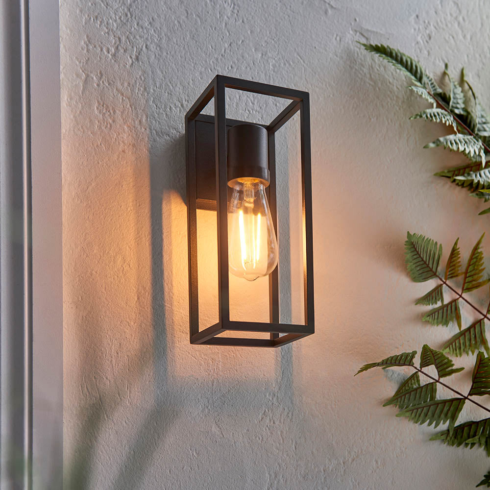 Endon Herbert Single Light Wall Light - Textured Black