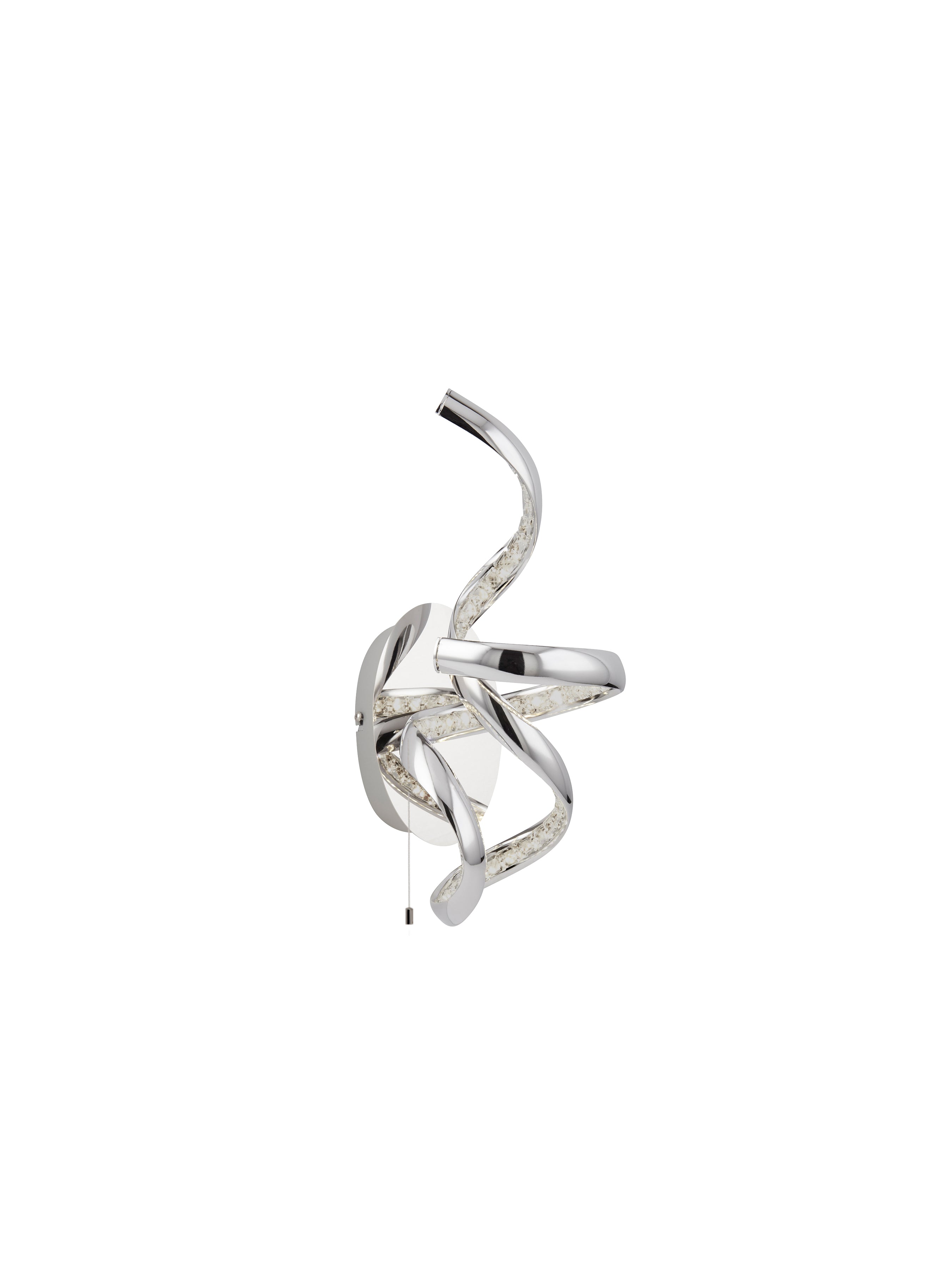 Searchlight Tennyson LED Wall Light - Chrome & Clear Crystal