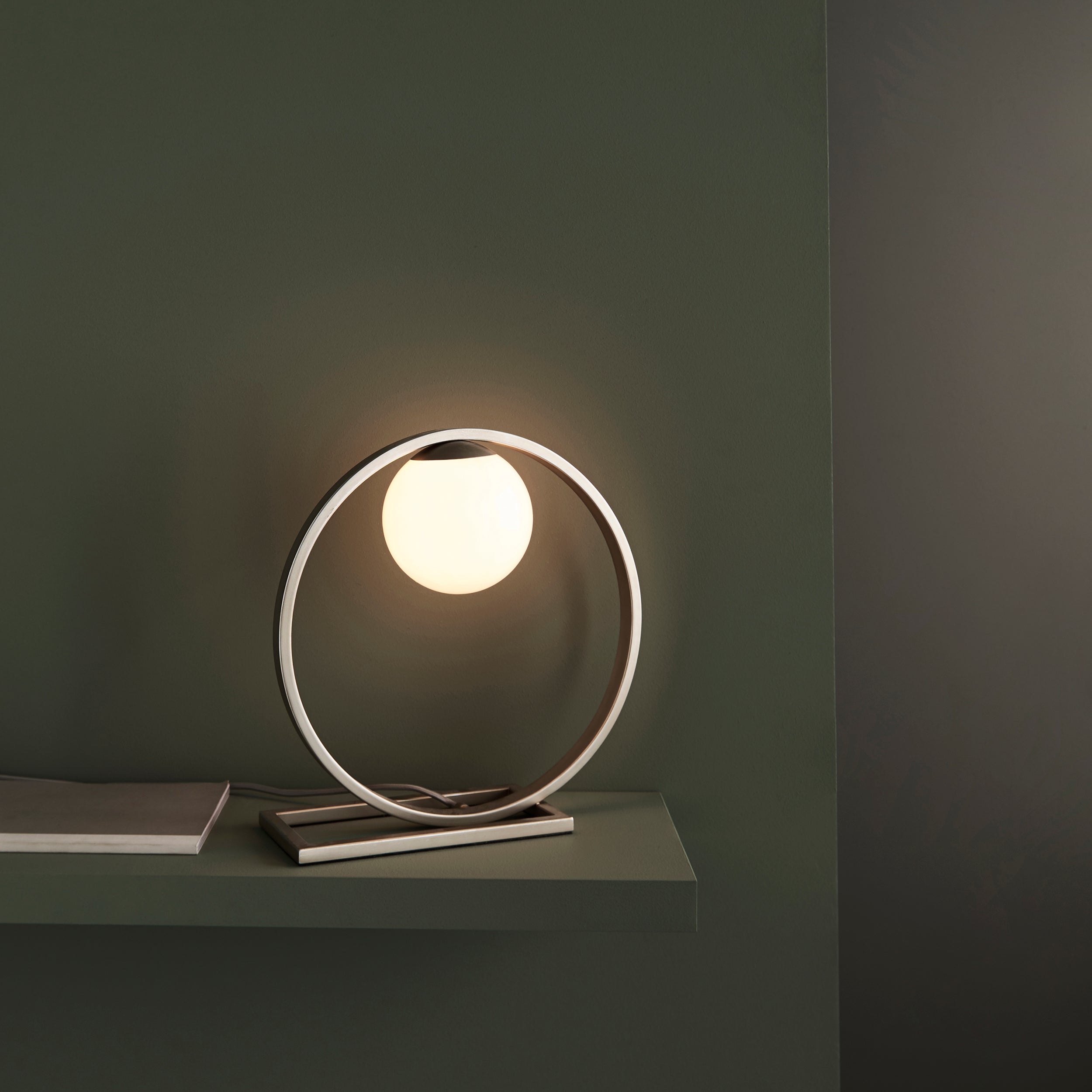 Endon Enzo Table Lamp - Brushed Silver