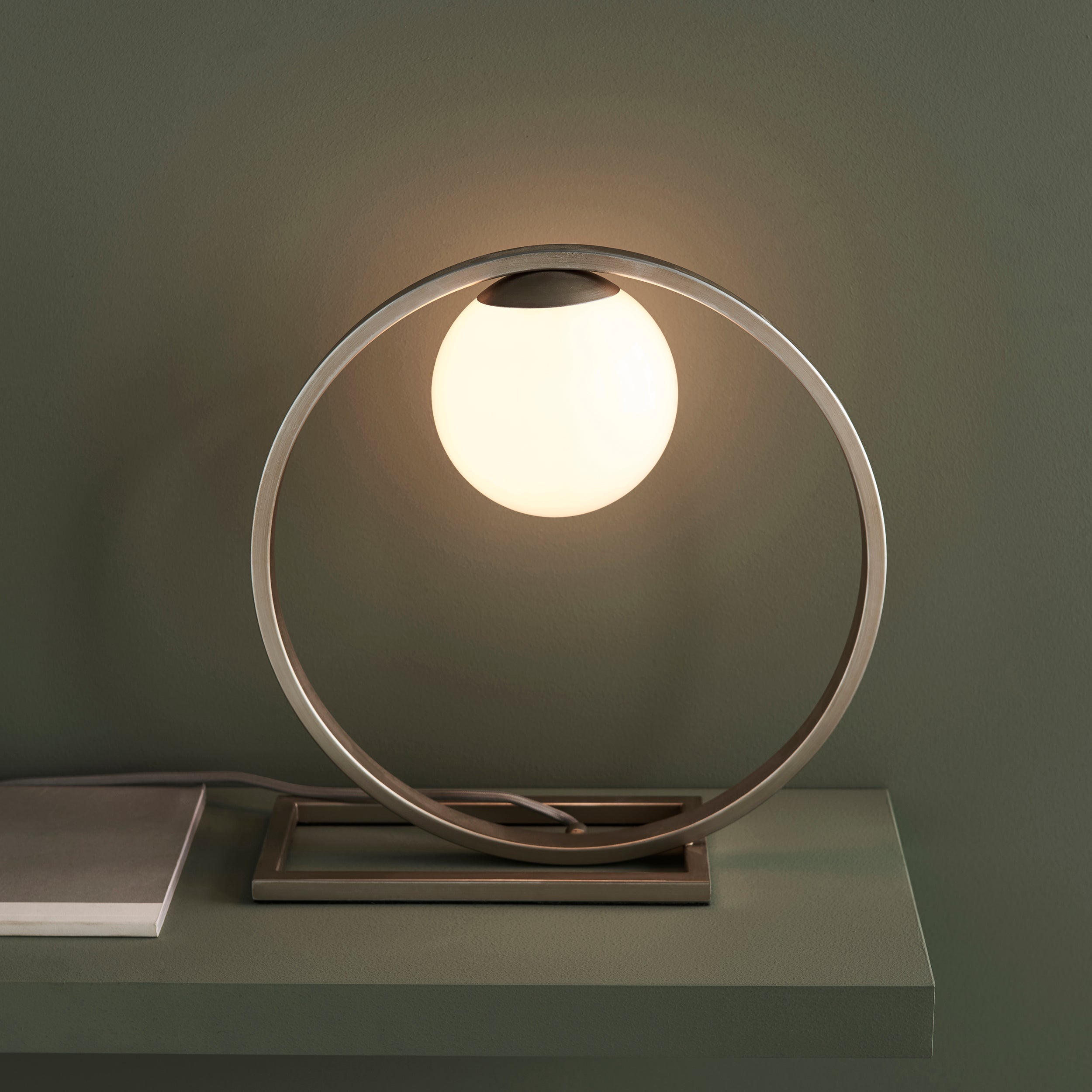 Endon Enzo Table Lamp - Brushed Silver