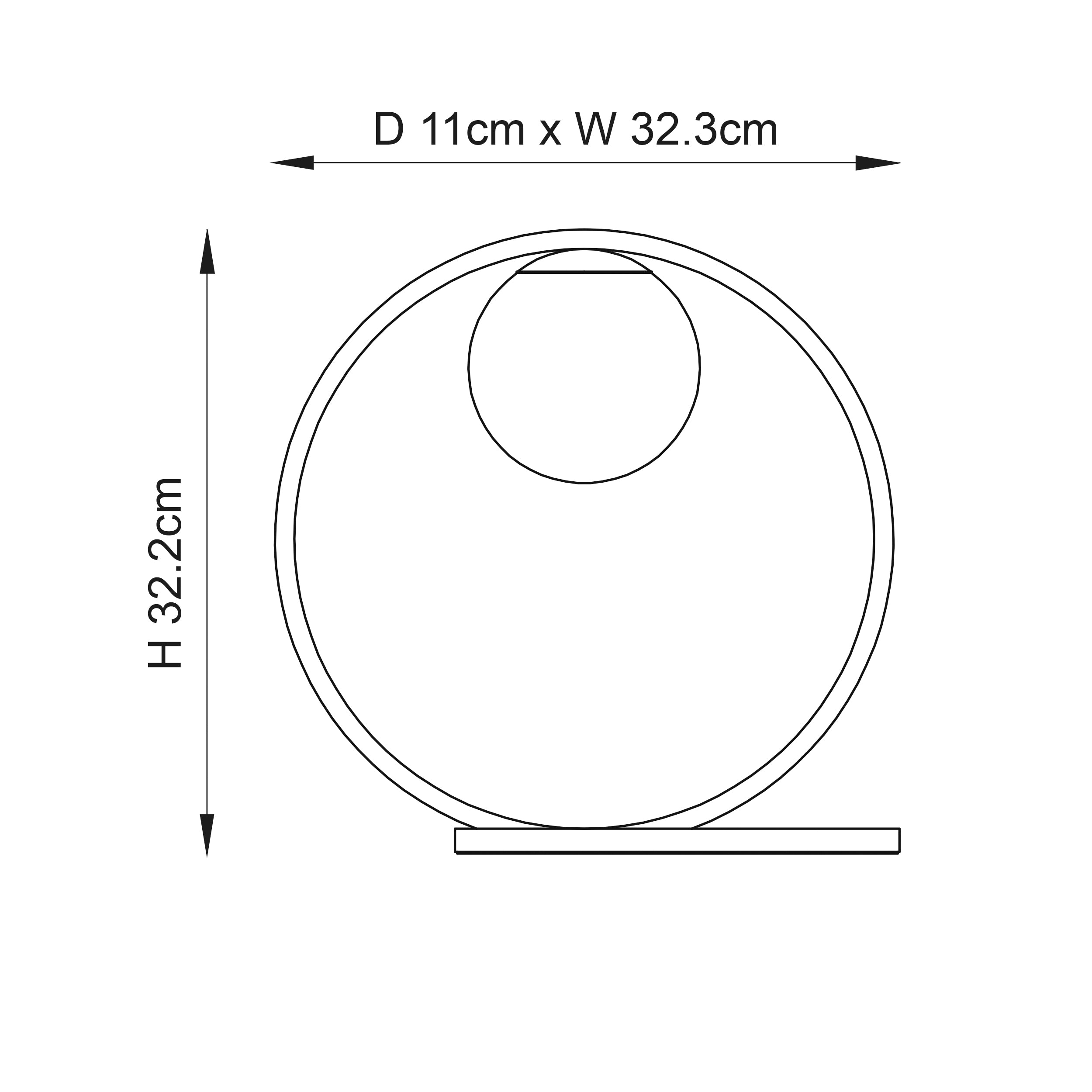 Endon Enzo Table Lamp - Brushed Silver