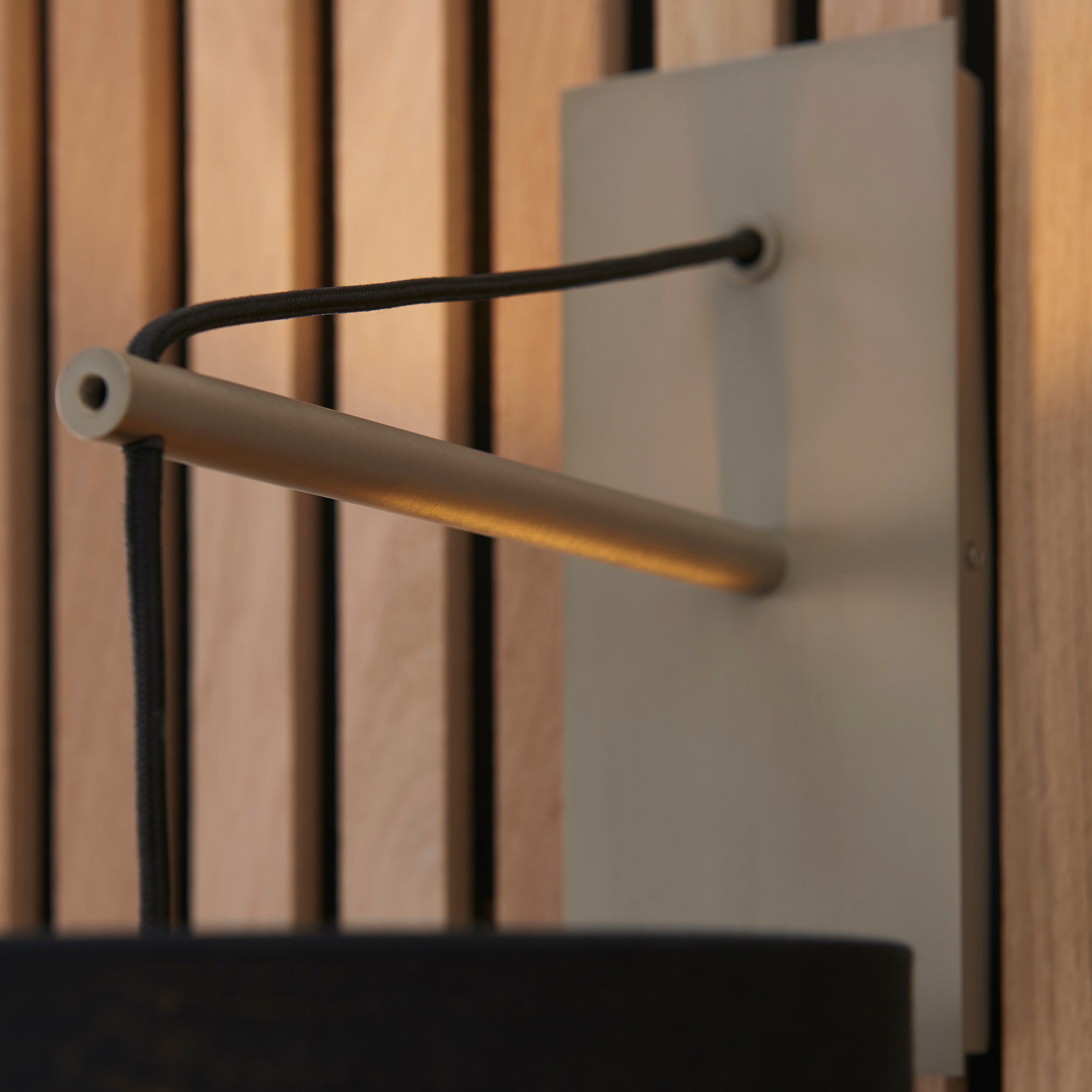 Endon Point Wall Light - Matt Nickel And Black Shade