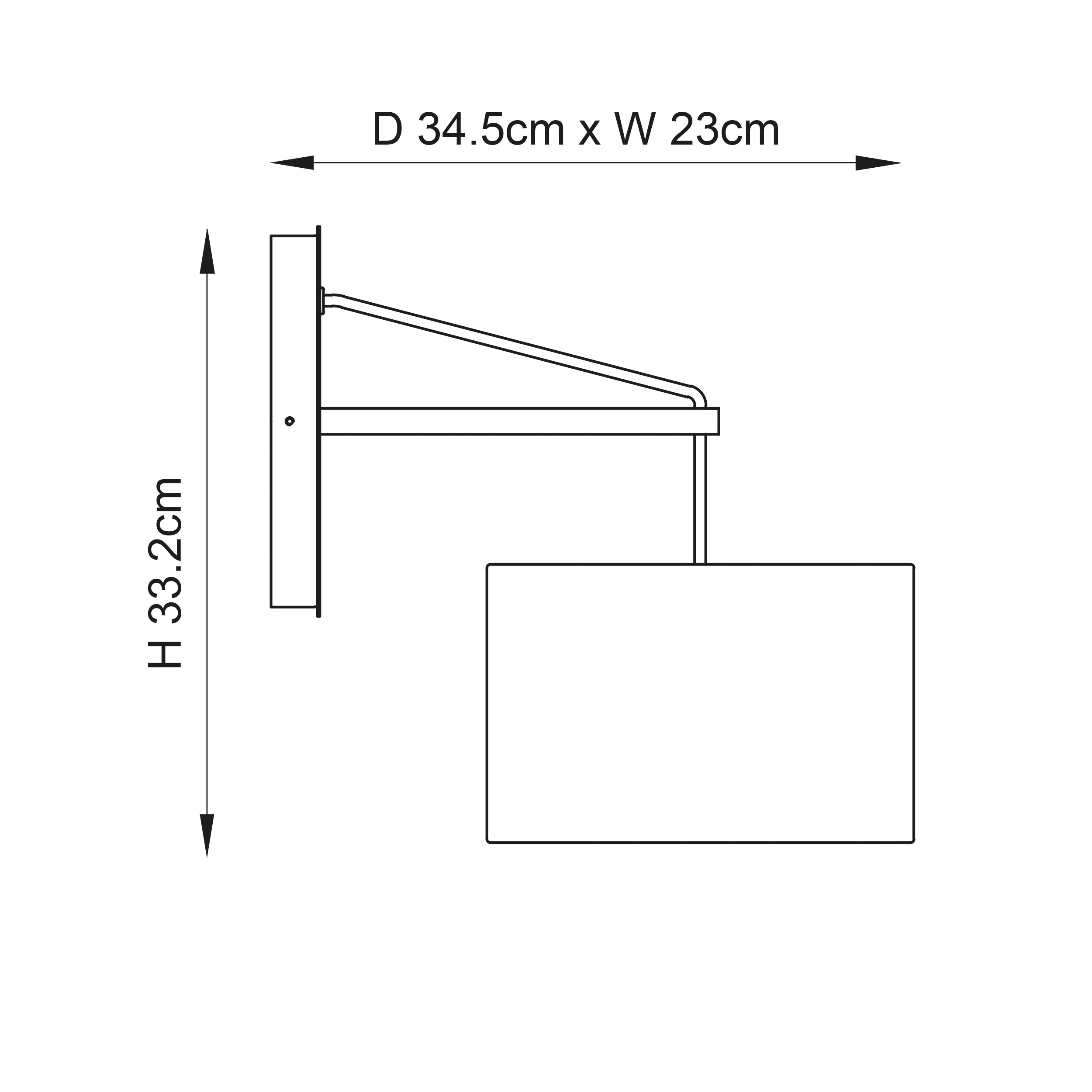 Endon Point Wall Light - Matt Nickel And Black Shade