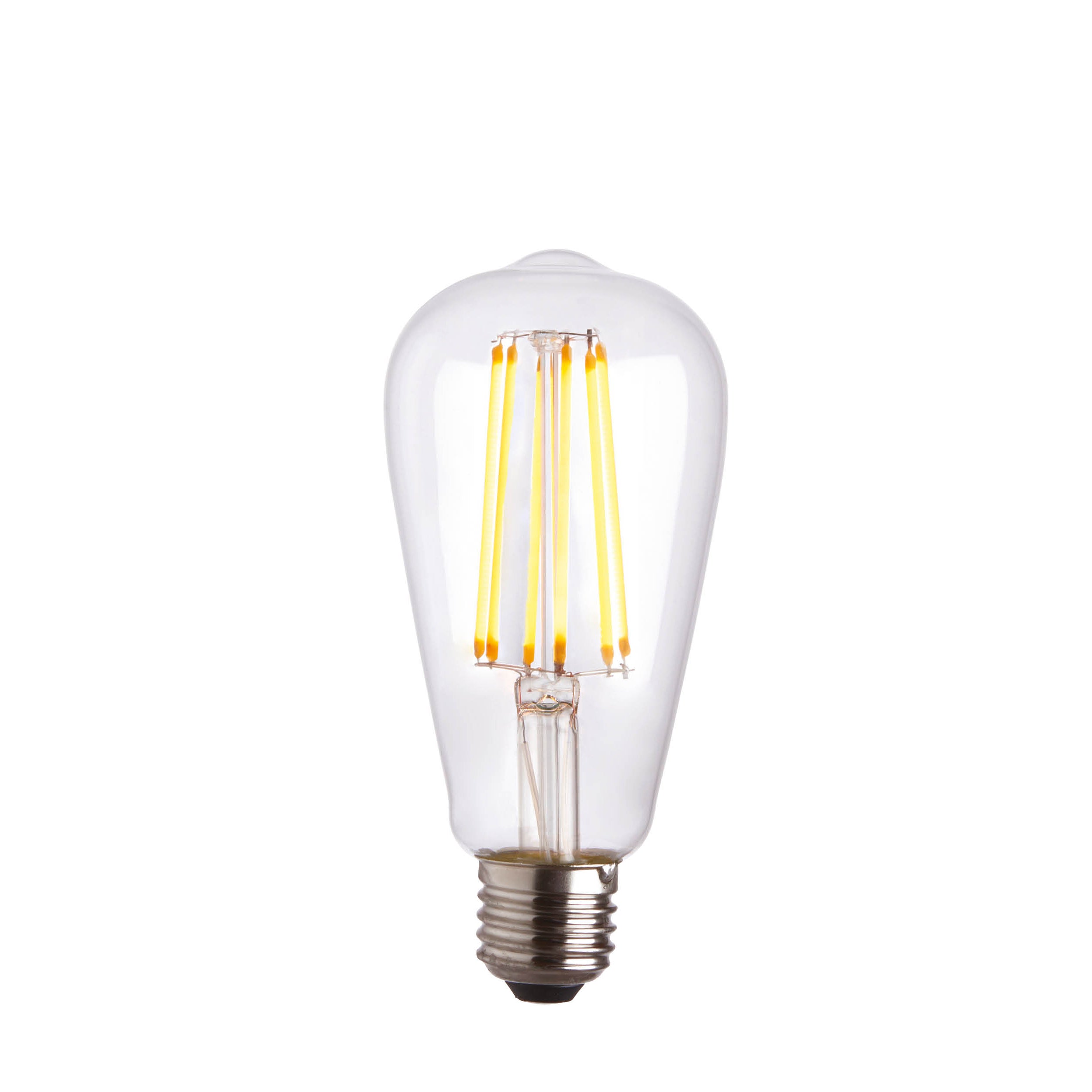 Endon E27 LED 6W Pear Shaped Bulb - 2700K - Dimmable - Clear Glass