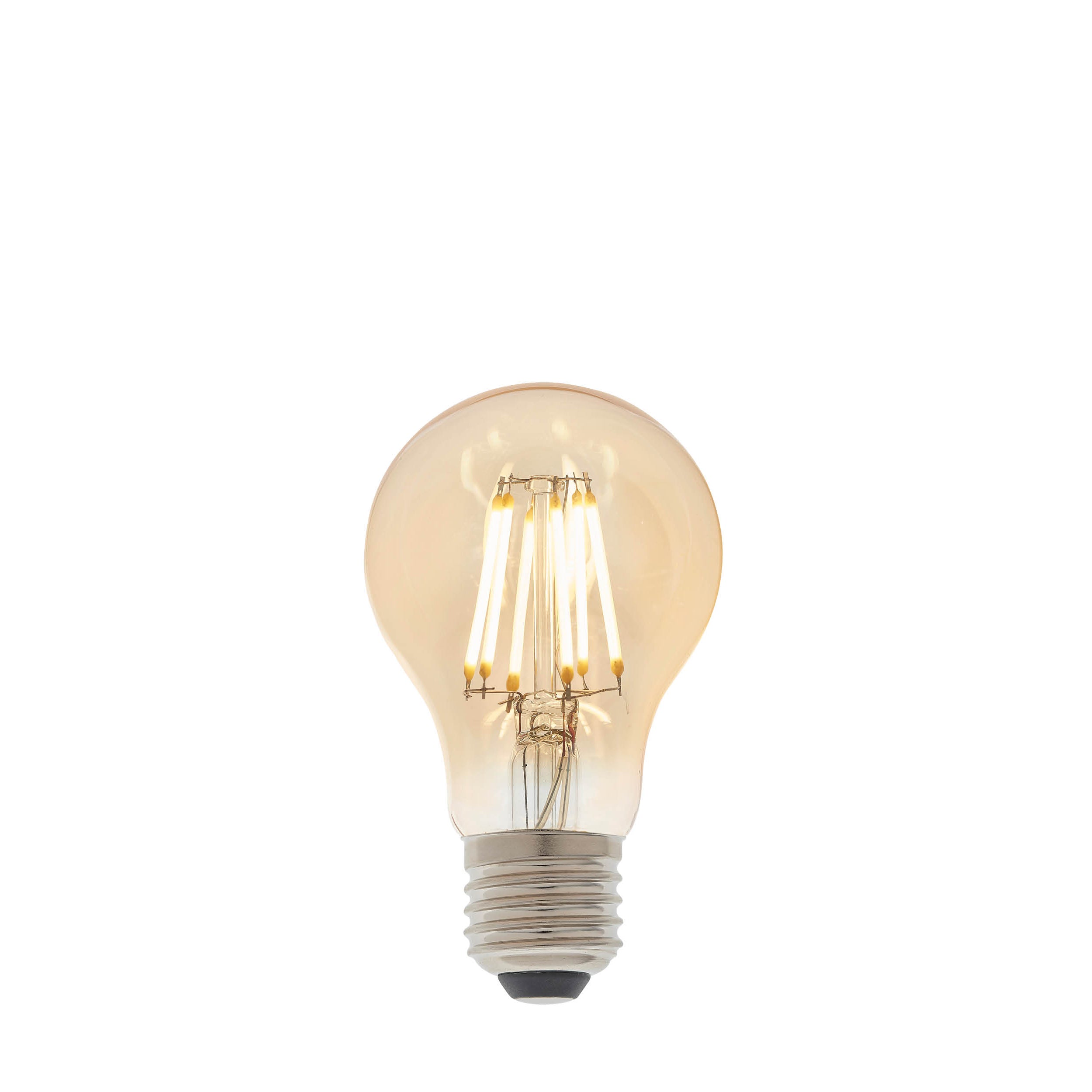 Endon E27 LED 6W GLS Bulb - 2500K - Dimmable - Amber Glass
