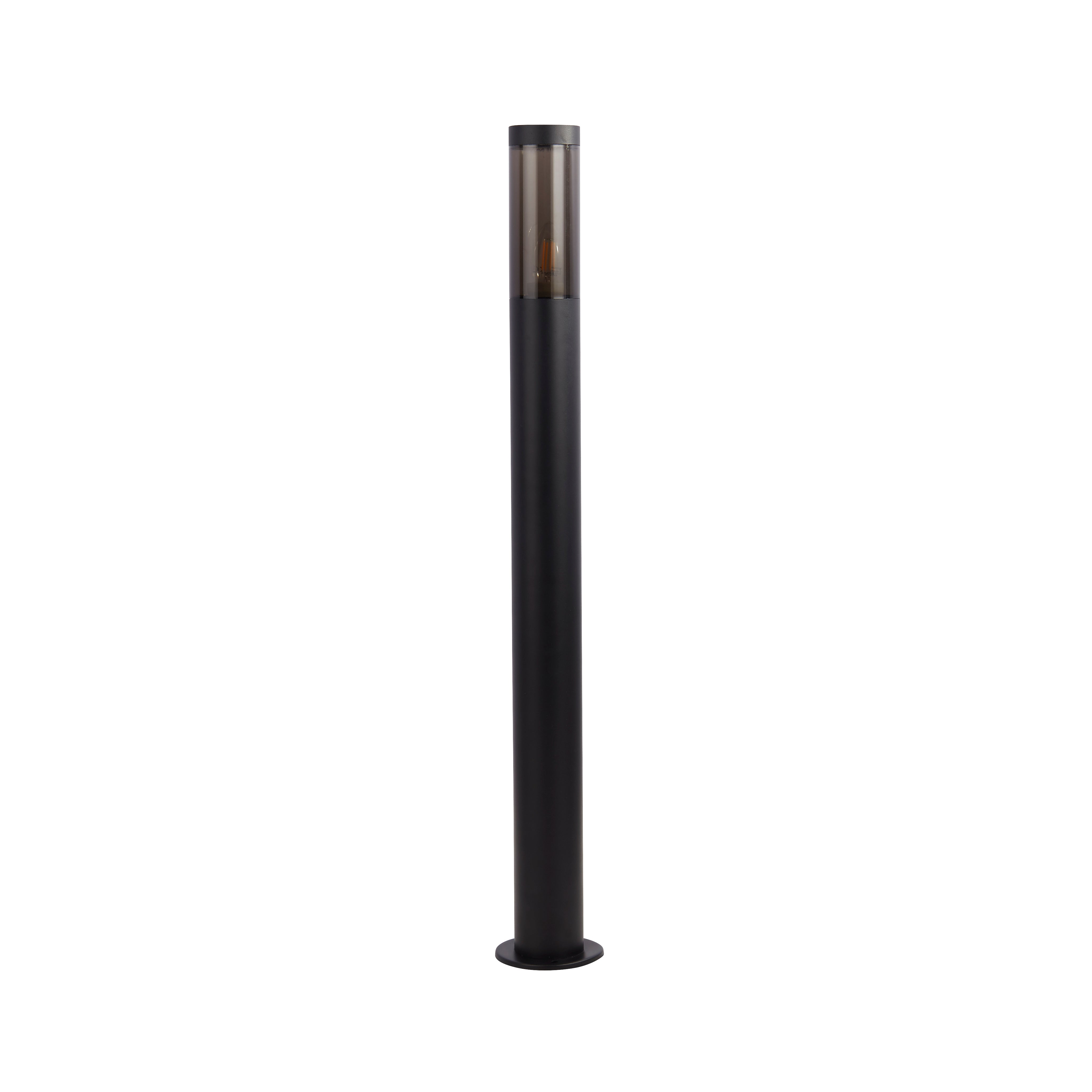 Searchlight Barnet 900mm Outdoor IP44 Post - Black & Smoked Diffuser