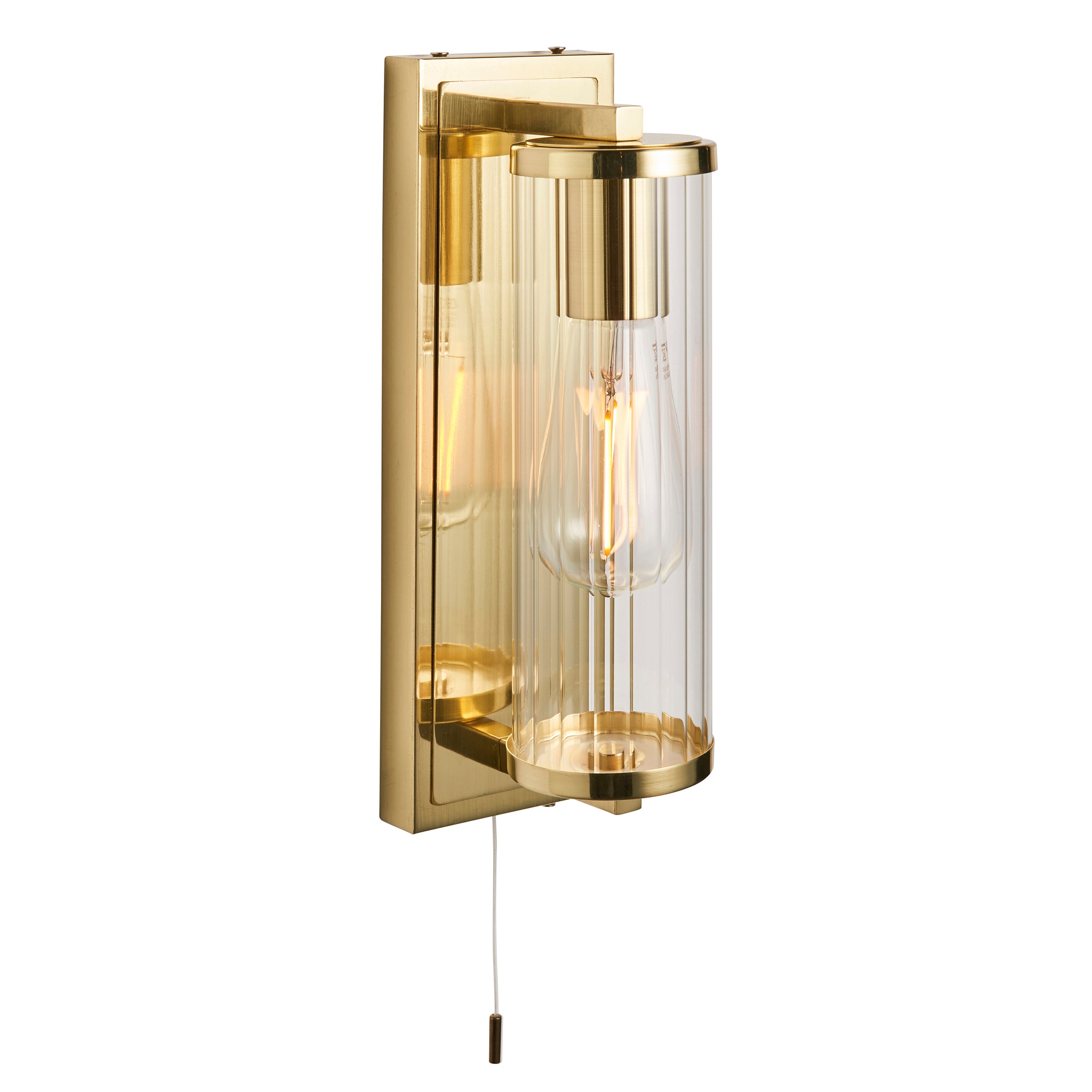 Endon Tube Wall Light - IP44 - Brushed Gold