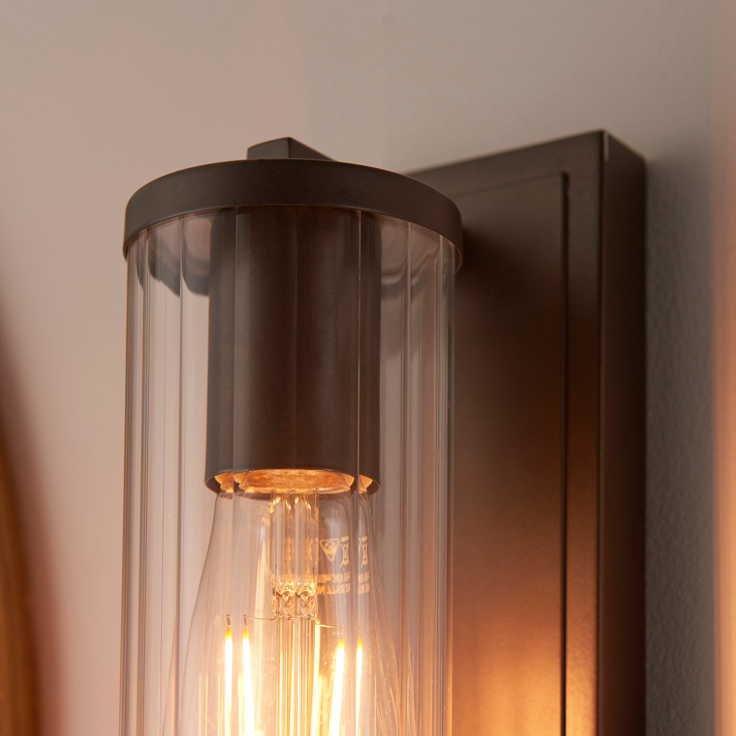 Endon Tube Wall Light - IP44 - Dark Bronze