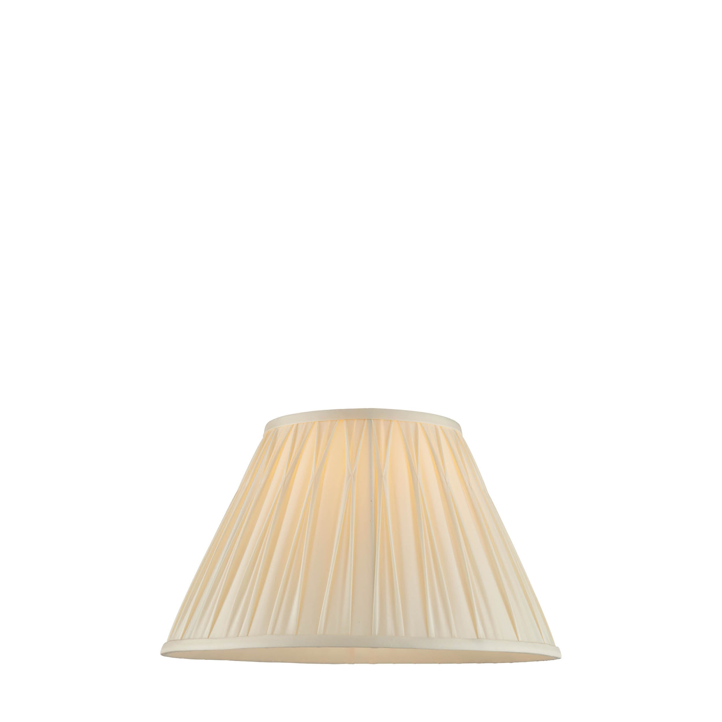 Endon Chatsworth 14" Single Light Shade - Ivory Silk - Shade Only