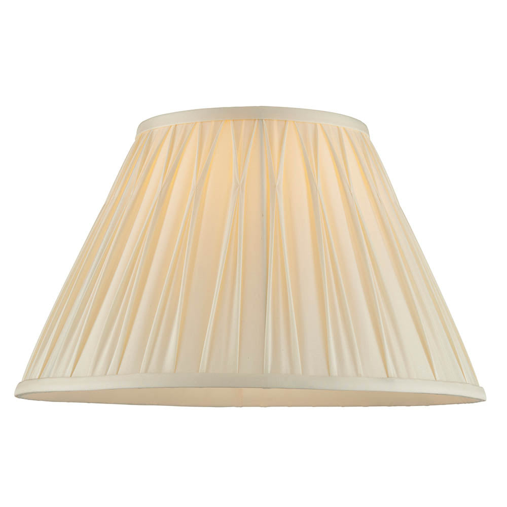 Endon Chatsworth 14" Single Light Shade - Ivory Silk - Shade Only