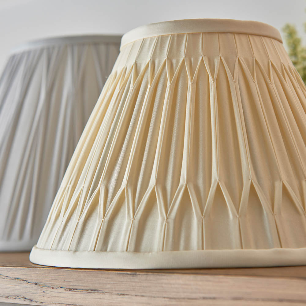 Endon Chatsworth 10" Single Light Shade - Ivory Silk - Shade Only
