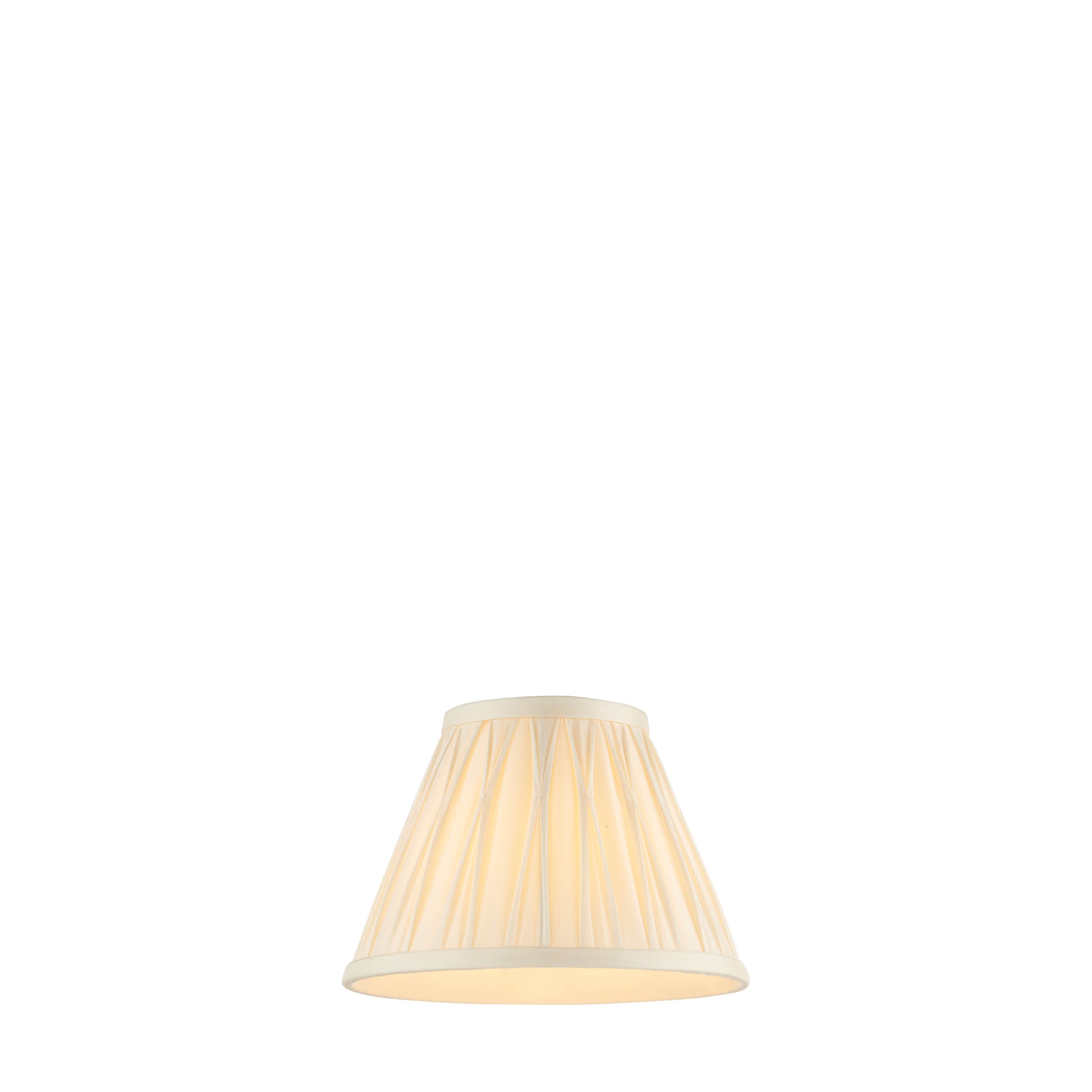 Endon Chatsworth 8" Single Light Shade - Ivory Silk - Shade Only