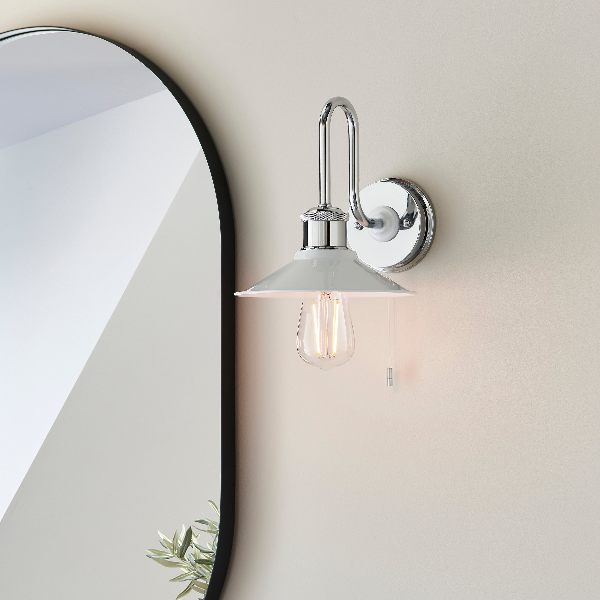 Endon Angler Single Light Wall - Polished Chrome