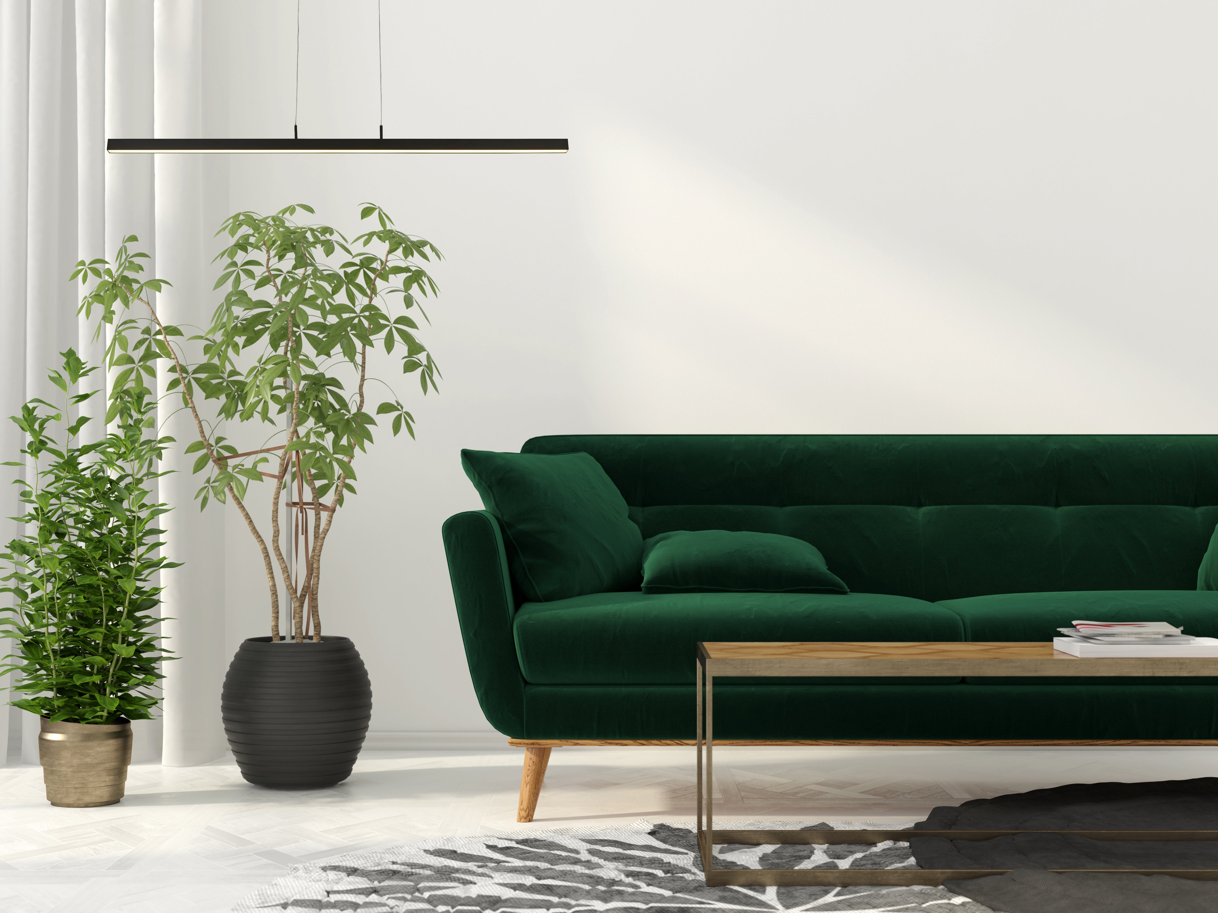 Searchlight Taylor LED Bar Pendant Ceiling Light - Matt Black