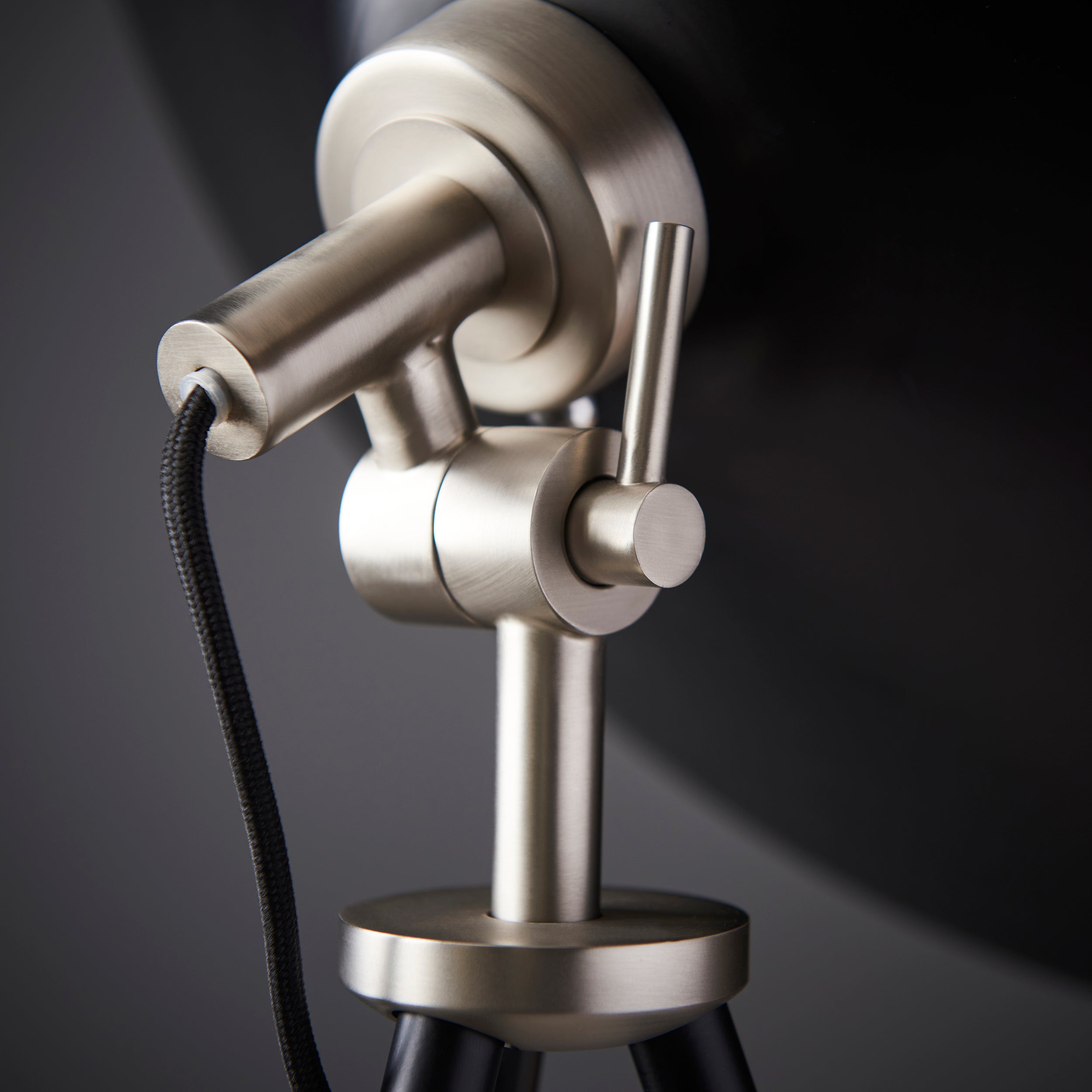 Endon Satellite Coned Floor Light - Matt Black & Matt Nickel Plate