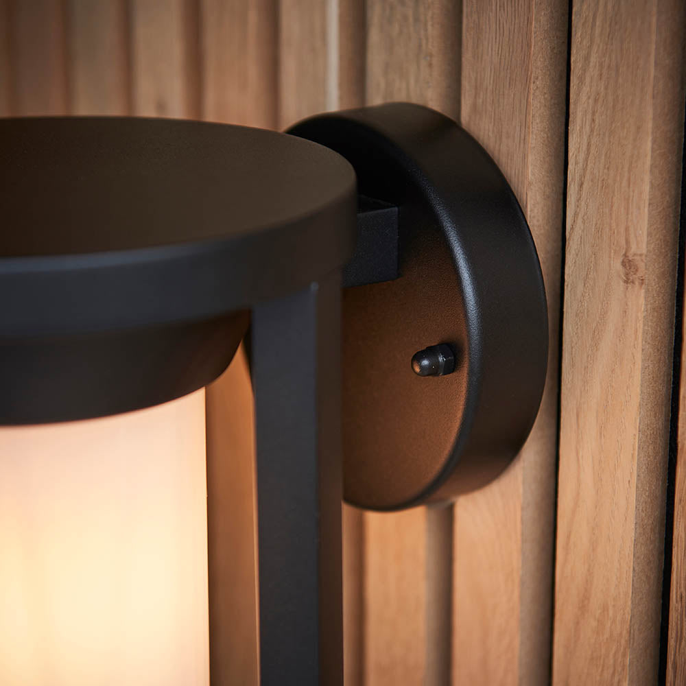 Endon Braden Single Light Wall - Textured Black & White Pc