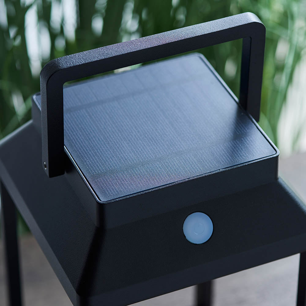 Endon Linterna Medium Single Light Table Lamp - Solar - Textured Black