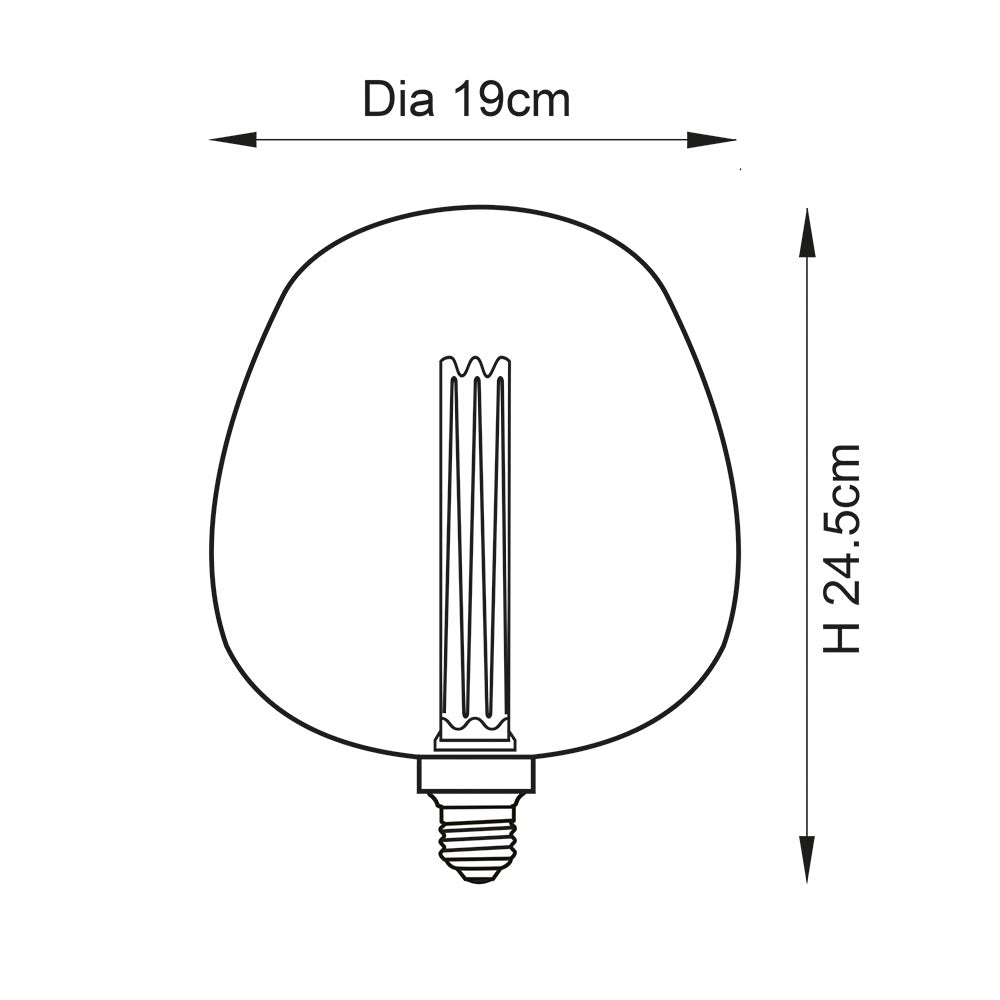 Endon Roves E27 LED 2.8W Anti Glare - 1800K - Non-Dimmable - Green to Pink Ombre