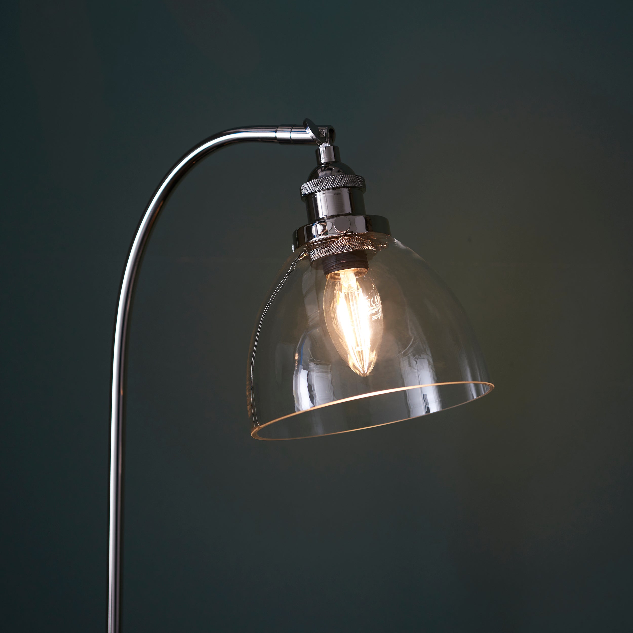 Endon Hansen Single Light Table Lamp - Bright Nickel