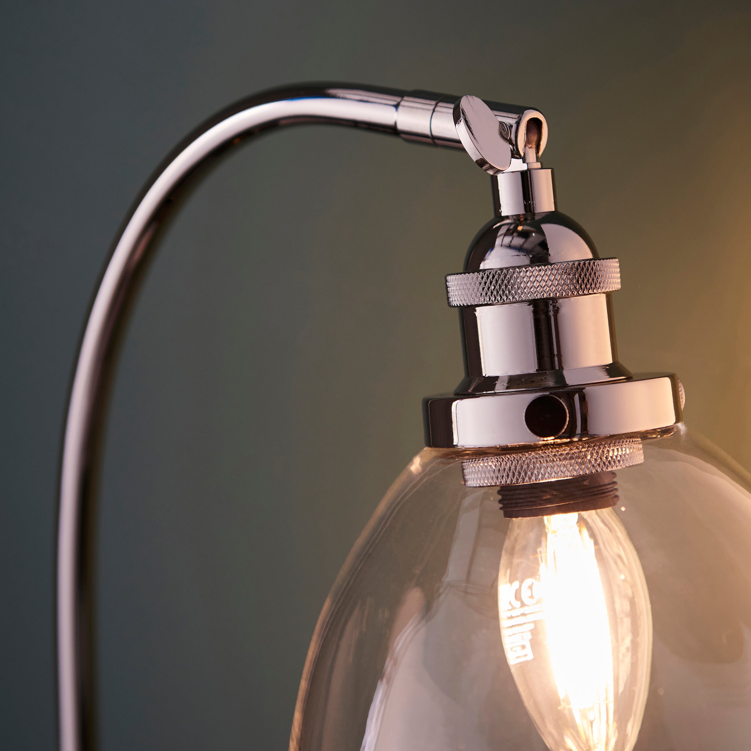 Endon Hansen Single Light Table Lamp - Bright Nickel