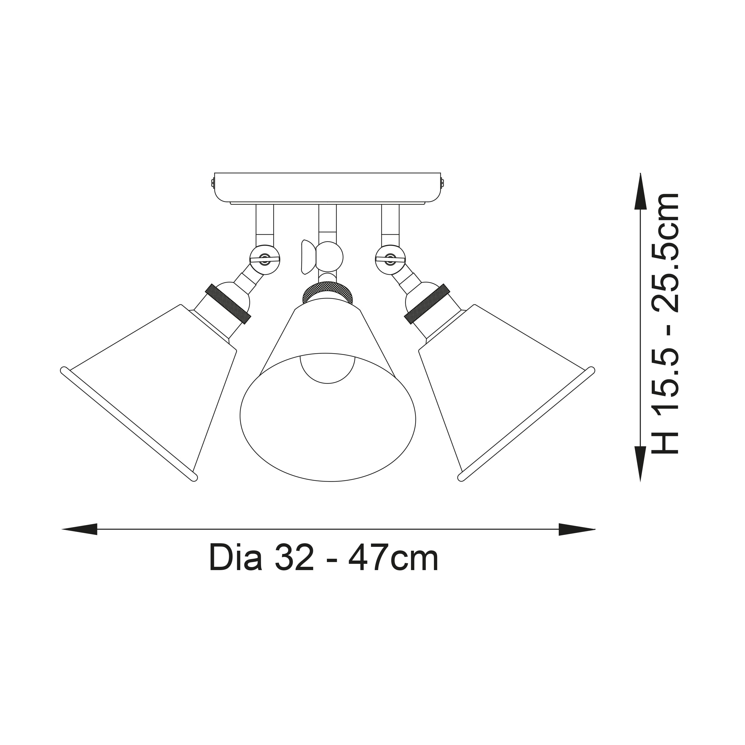 Endon Hal 3 Light Spotlight - Bright Nickel & Satin White