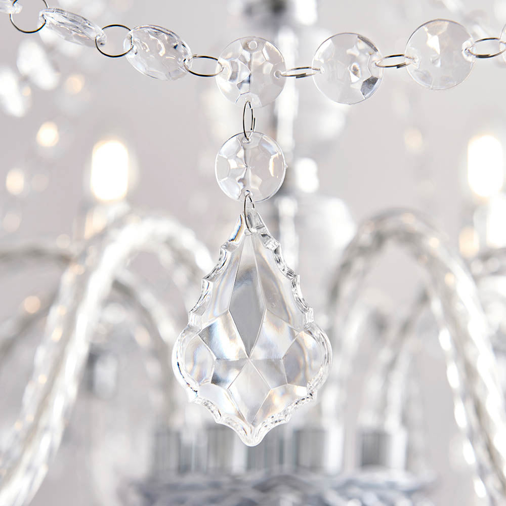 Endon Clarence 12 Light Pendant - Clear Acrylic & Chrome Plate