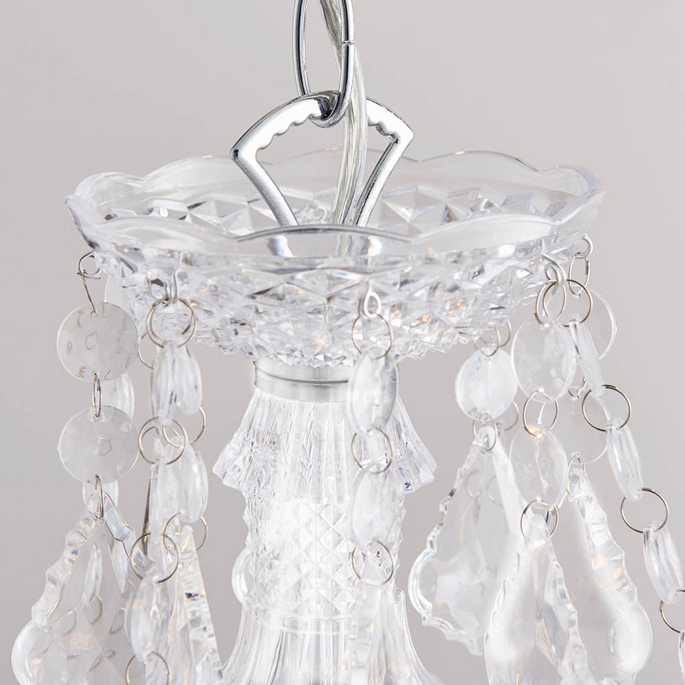 Endon Clarence 12 Light Pendant - Clear Acrylic & Chrome Plate