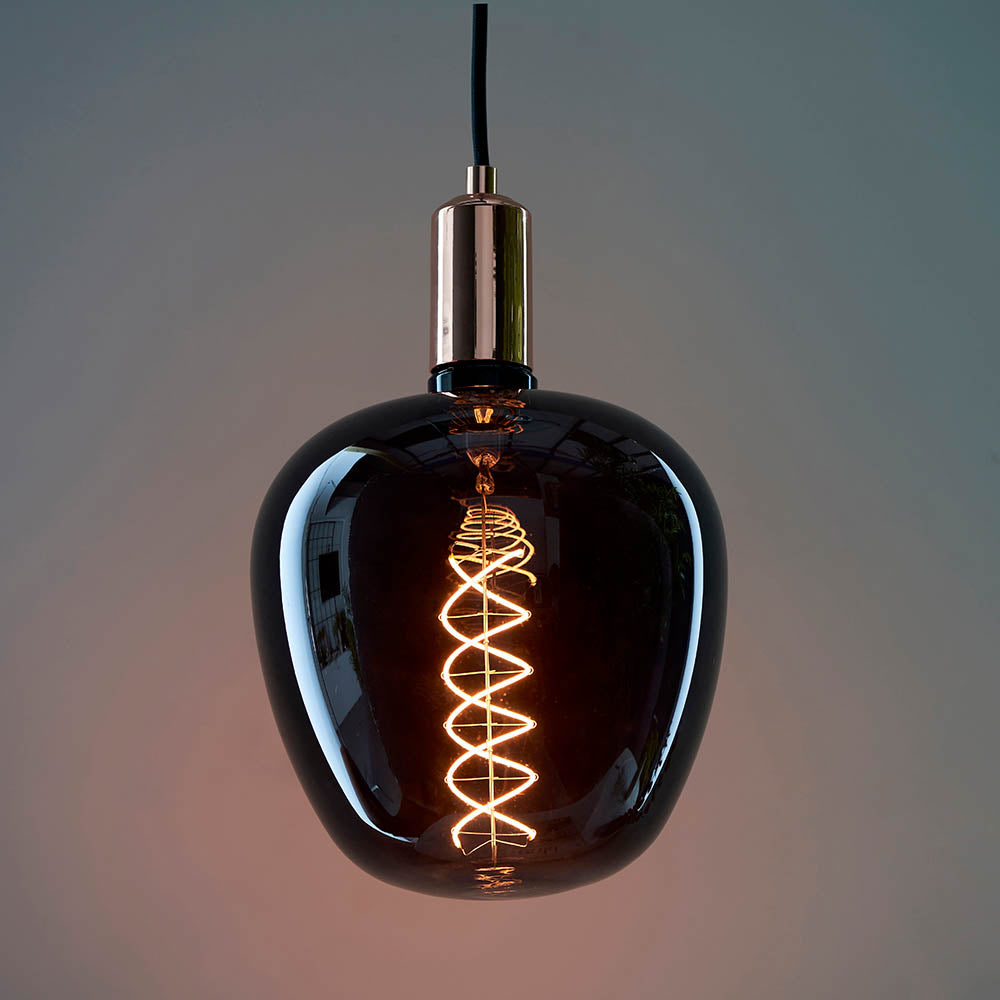 Endon Helix E27 LED 4W Filament Bulb - 1800K - Non-Dimmable - Smoked Glass