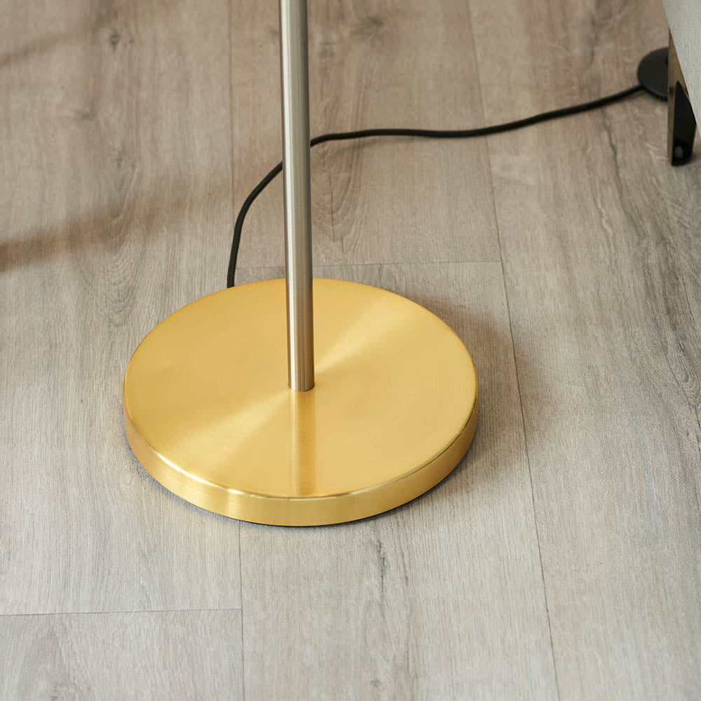 Endon Hoop Single Floor Lamp - Brushed Copper, Nickel & Brass