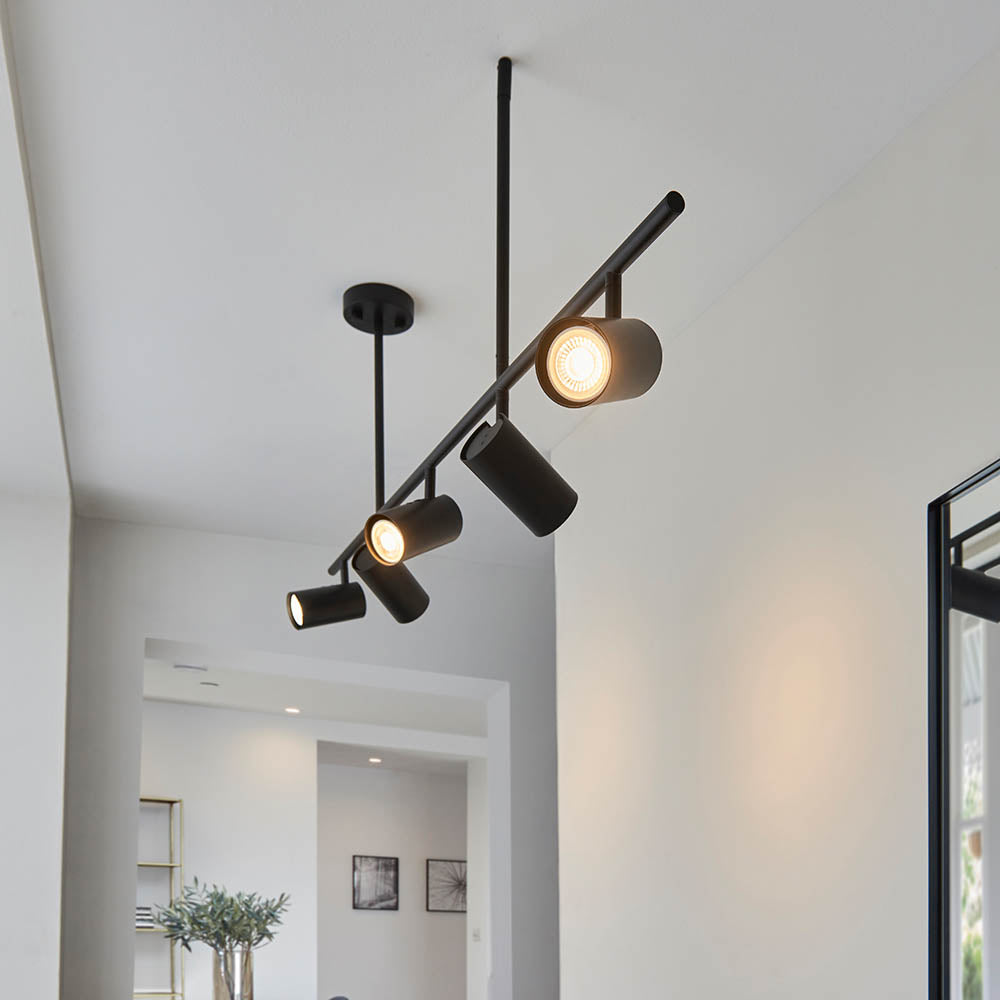 Endon Rez 5 Light Bar Spotlight - Matt Black